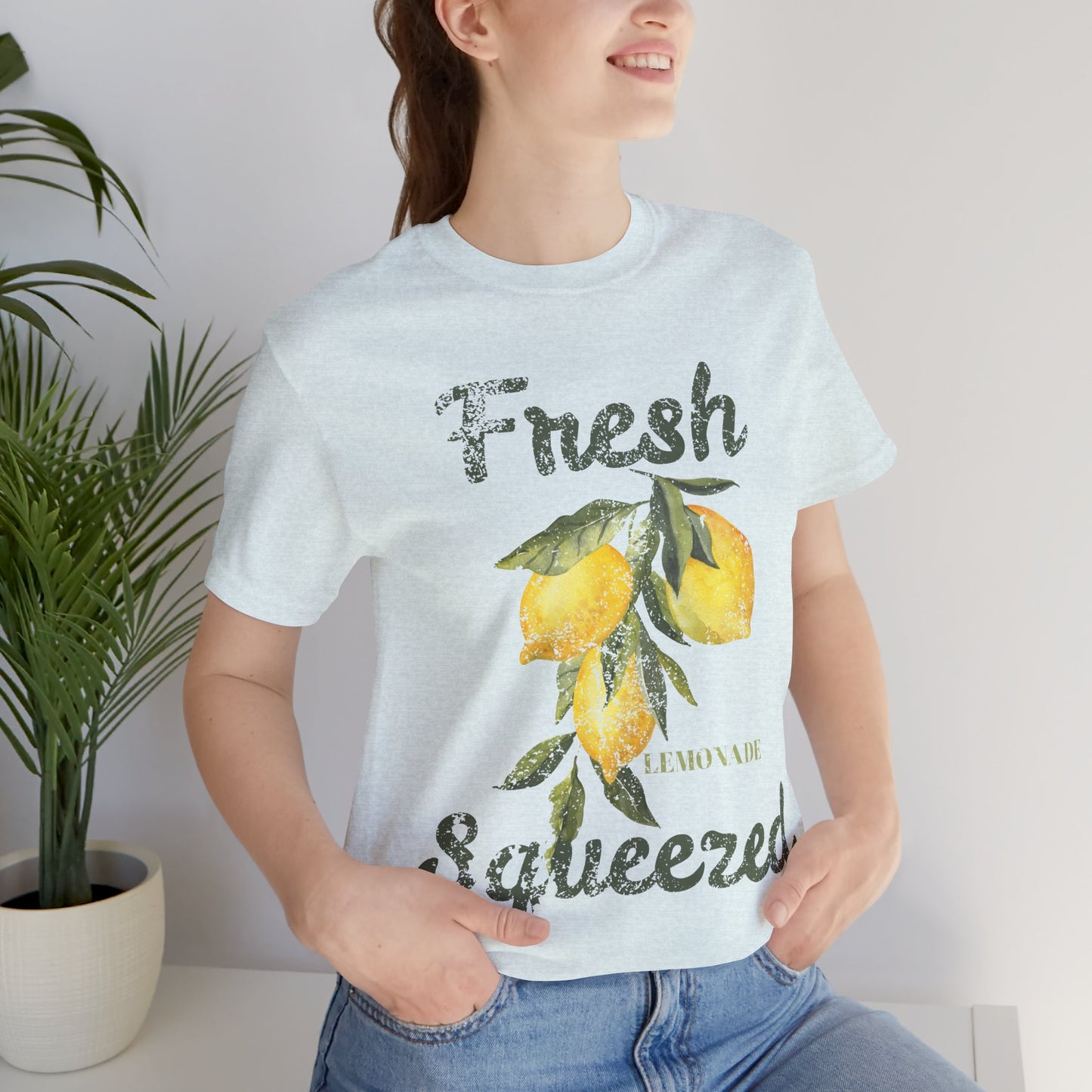 Fresh Squeezed Lemon Shirt, Lemon Graphic Tee, Cute Summer Citrus Shirt, Lemon Lover Gift, Retro Fruit Graphic T-Shirt