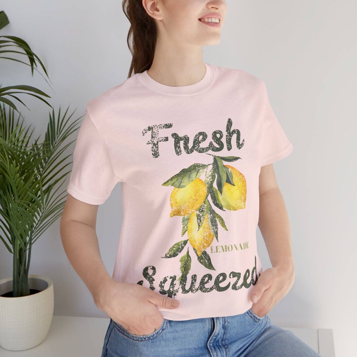Fresh Squeezed Lemon Shirt, Lemon Graphic Tee, Cute Summer Citrus Shirt, Lemon Lover Gift, Retro Fruit Graphic T-Shirt
