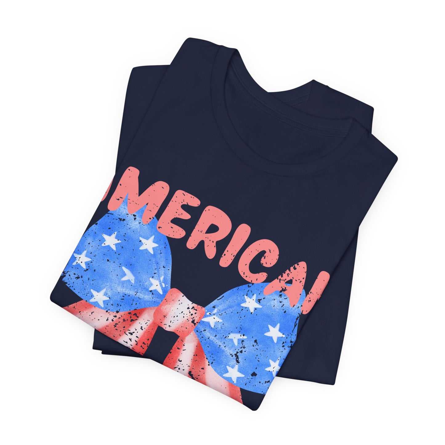 American Sweetheart Shirt, Patriotic Bow Tee, 4th of July Shirt for Women, Americana Tee, Cute USA Graphic T-Shirt, Retro July 4th Top