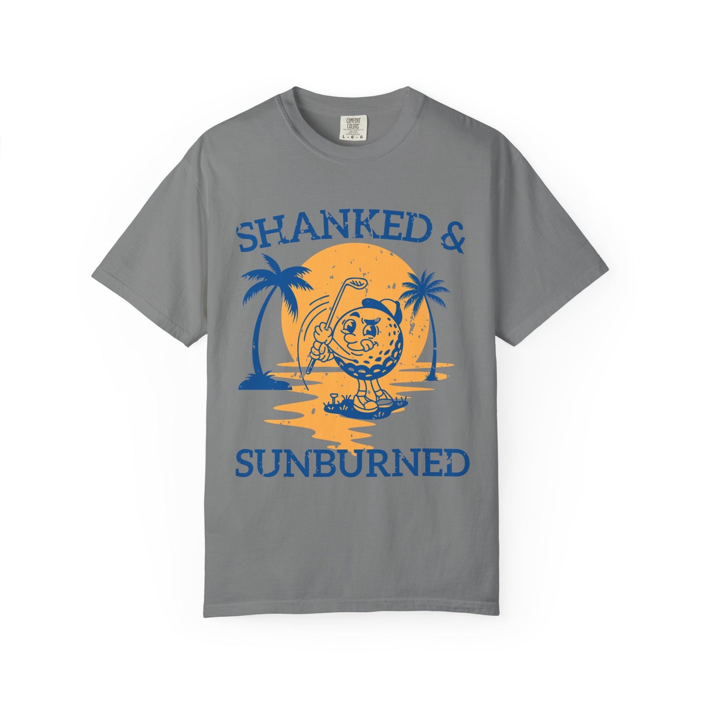Shanked & Sunburned Shirt, Funny Golf Shirt, Golf Vacation Tee, Beach Golf T-Shirt, Golfer Gift, Coastal Golf Apparel