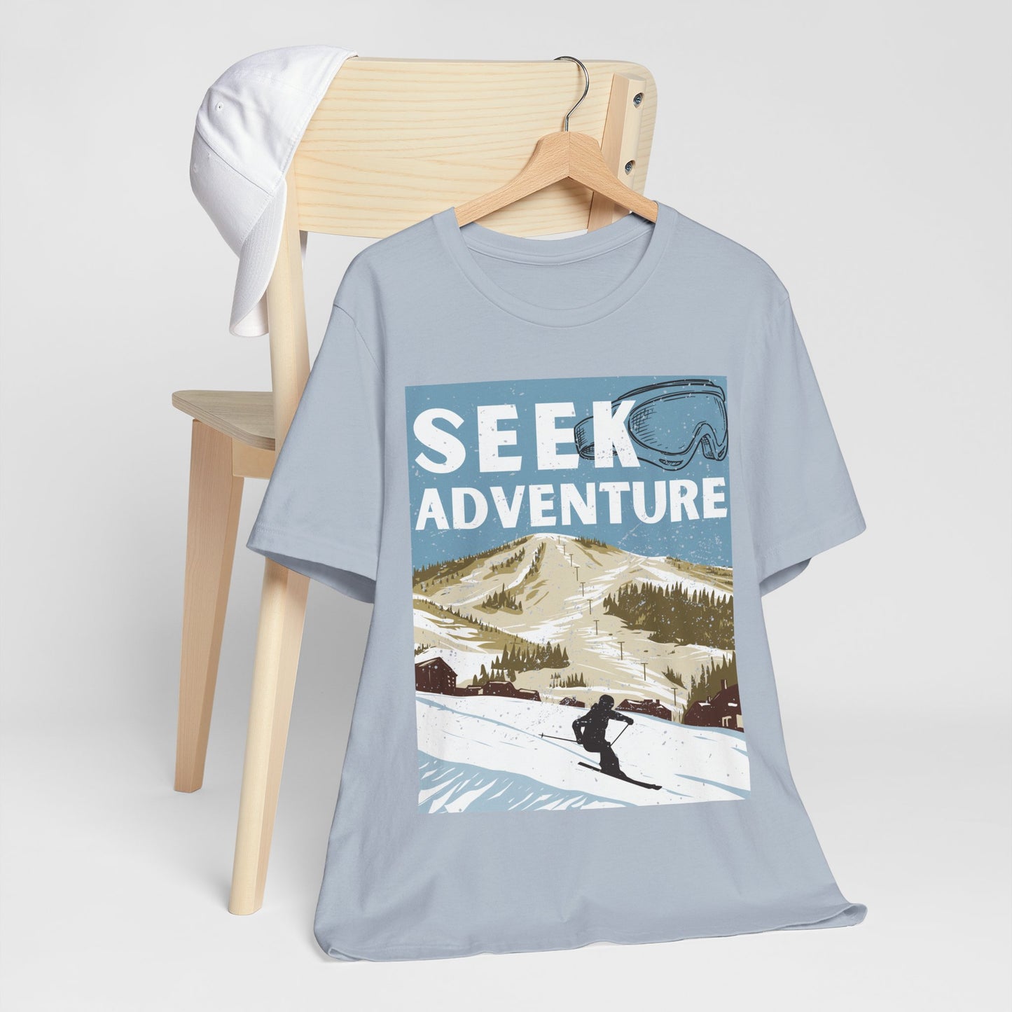 Seek Adventure Shirt, Ski Graphic Tee, Winter Mountain Shirt, Snowboarding Tee, Ski Trip Shirt, Outdoor Adventure Shirt, Travel Tee