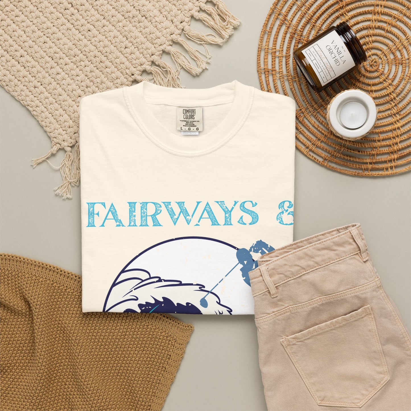 Fairways & Salt Spray Shirt, Coastal Golf Tee, Beach Golf Shirt, Golf Vacation T-Shirt, Ocean Golf Graphic Tee, Golfer Gift
