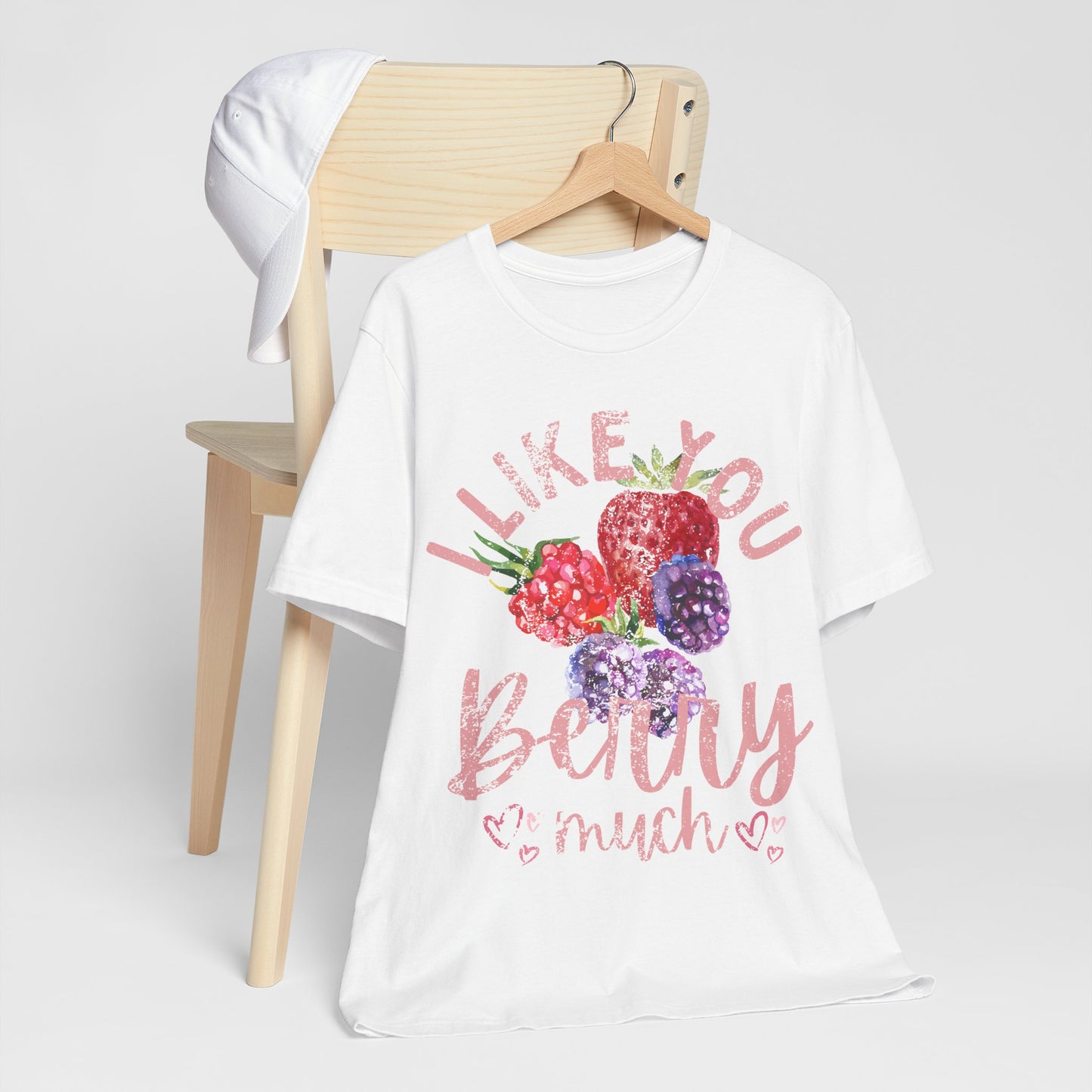 I Like You Berry Much Shirt, Cute Love Shirt, Funny Romantic Tee, Berry Graphic Shirt, Valentines Gift, Cute Summer Tee, Girlfriend Gift