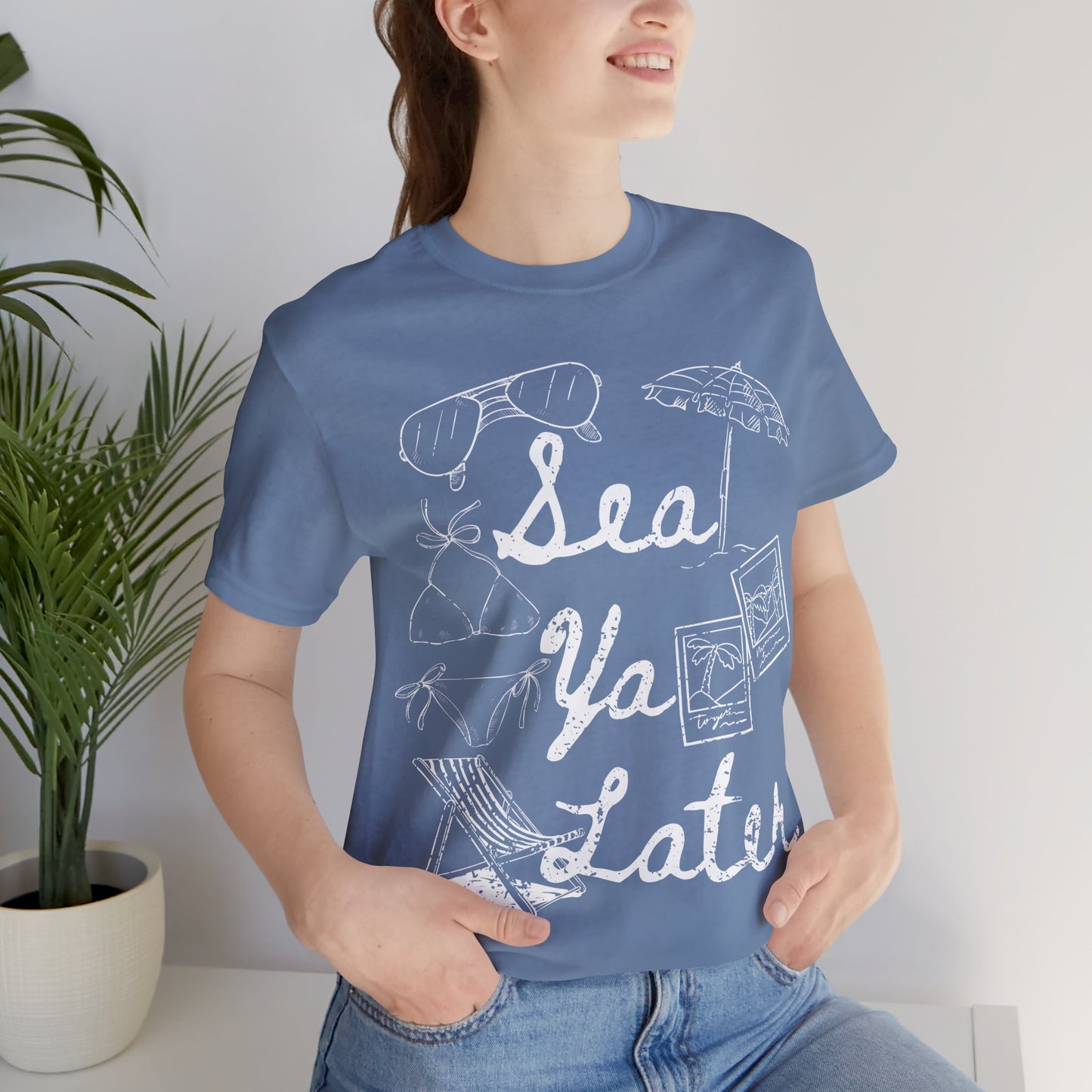 Sea Ya Later Shirt, Beach Vacation Tee, Coastal Summer Shirt, Ocean Graphic Tee, Cute Beach Shirt, Summer Vacation Outfit