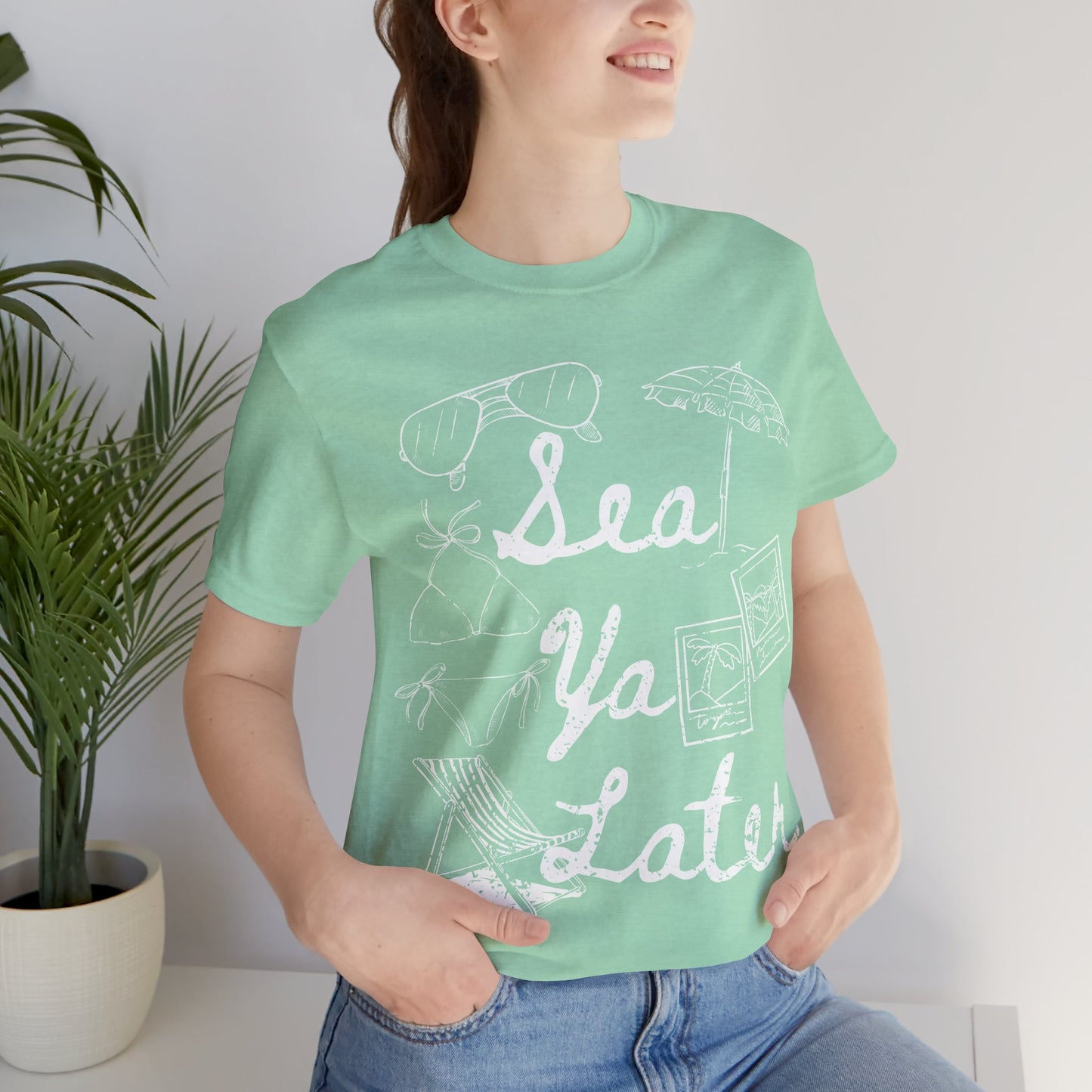 Sea Ya Later Shirt, Beach Vacation Tee, Coastal Summer Shirt, Ocean Graphic Tee, Cute Beach Shirt, Summer Vacation Outfit