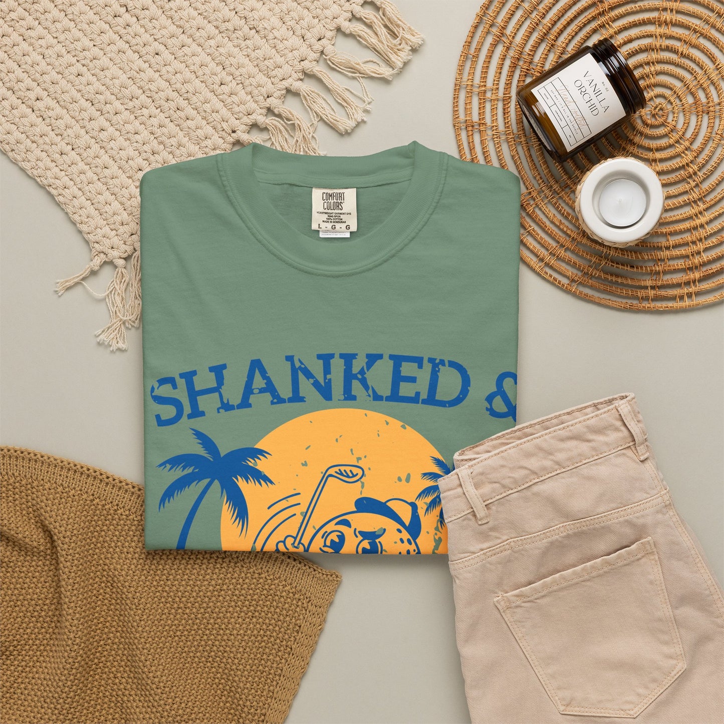 Shanked & Sunburned Shirt, Funny Golf Shirt, Golf Vacation Tee, Beach Golf T-Shirt, Golfer Gift, Coastal Golf Apparel