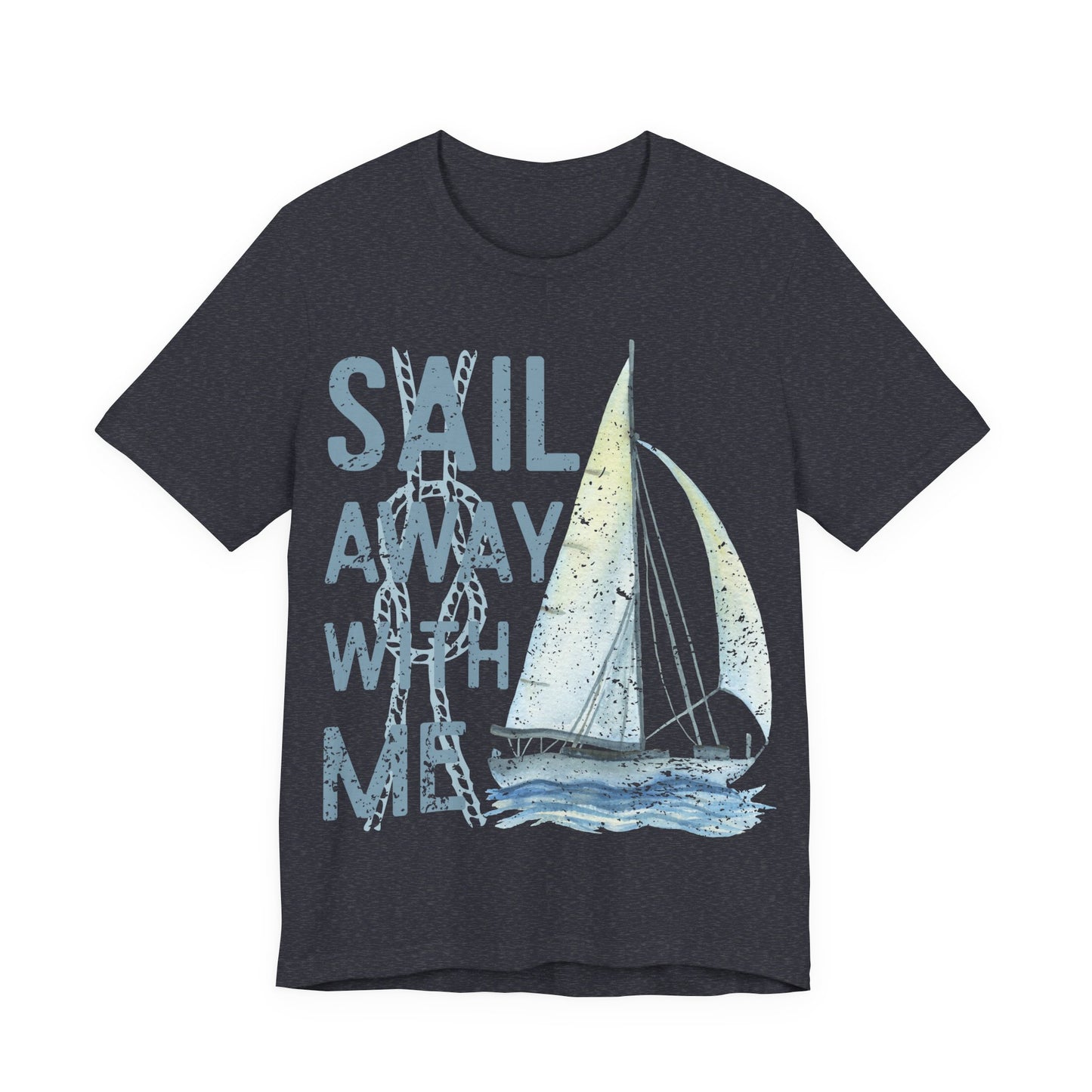 Sail Away With Me Shirt, Coastal Sailboat Tee, Nautical Graphic Tee, Coastal Summer Shirt, Ocean Lover Gift, Retro Beach T-Shirt