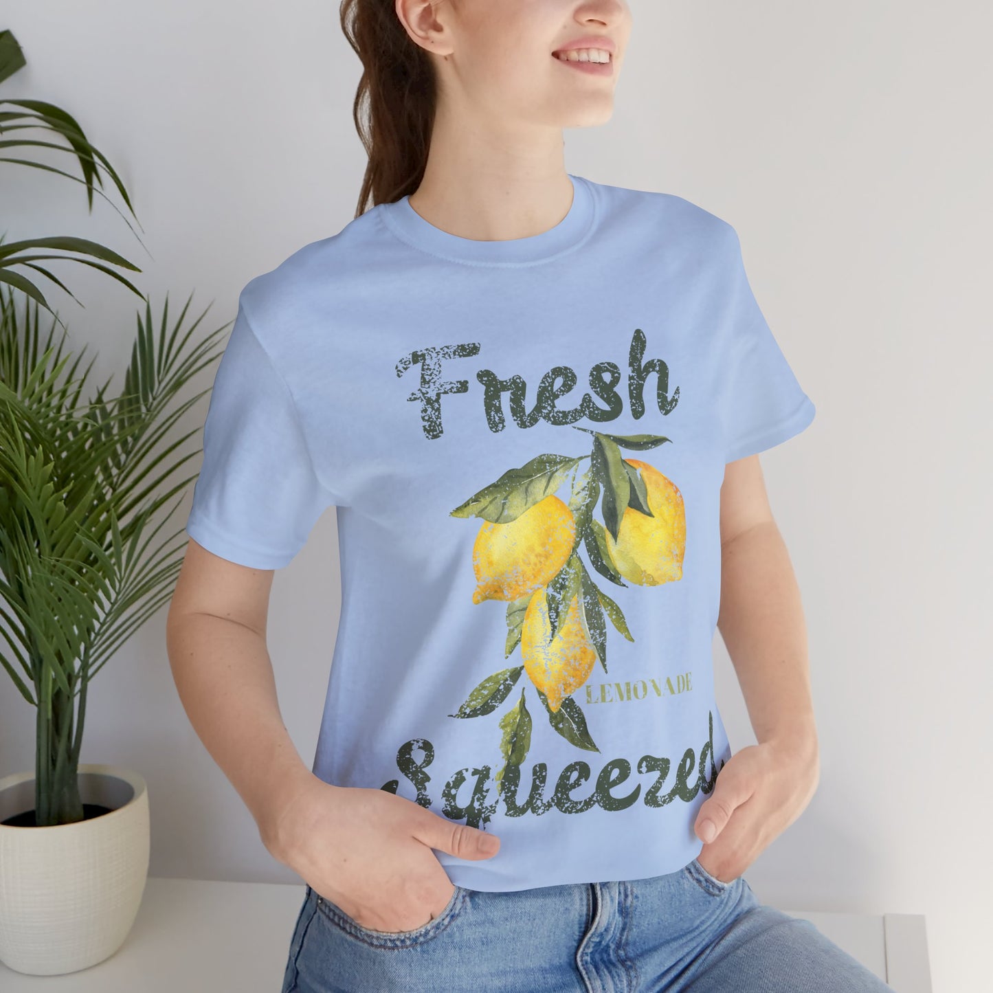 Fresh Squeezed Lemon Shirt, Lemon Graphic Tee, Cute Summer Citrus Shirt, Lemon Lover Gift, Retro Fruit Graphic T-Shirt