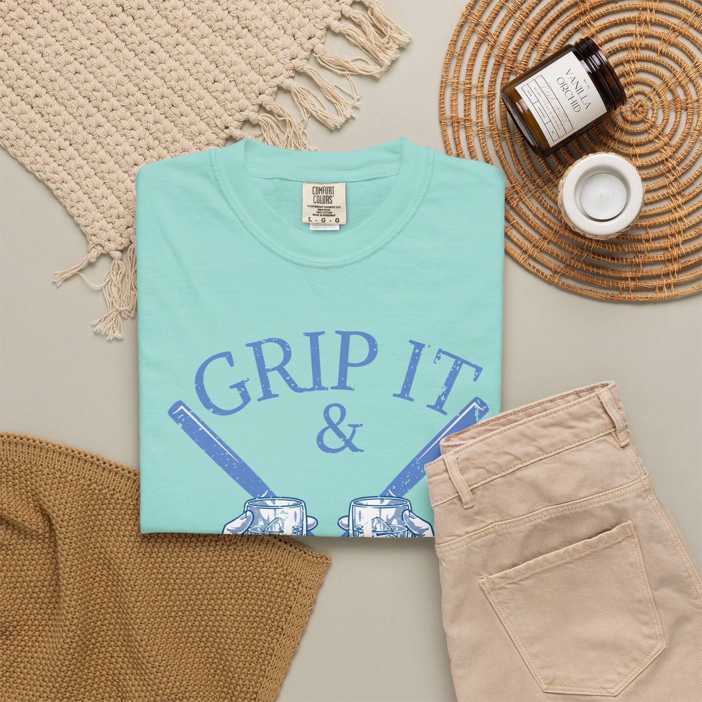 Grip It & Sip It Shirt, Funny Golf Shirt, Golf Drinking Tee, Golf Vacation T-Shirt, Golfer Gift, Golf Trip Apparel