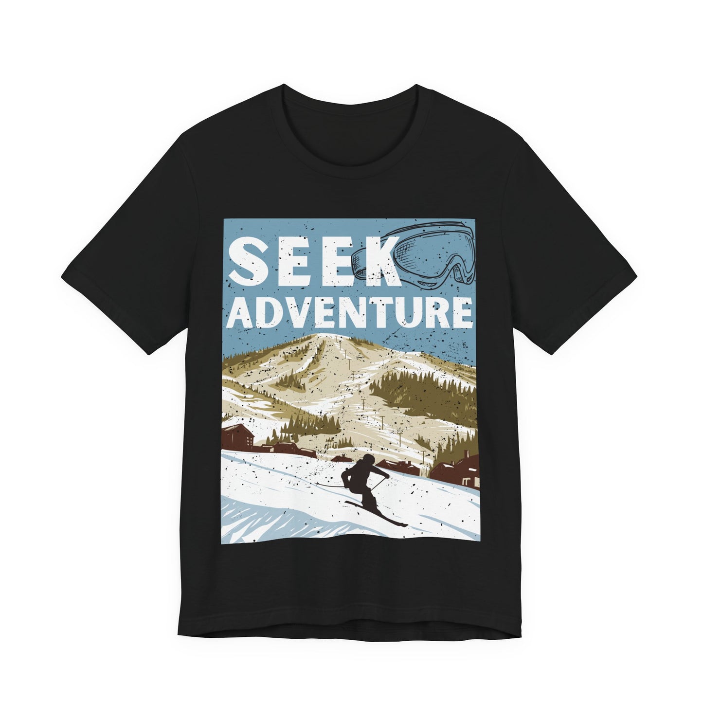 Seek Adventure Shirt, Ski Graphic Tee, Winter Mountain Shirt, Snowboarding Tee, Ski Trip Shirt, Outdoor Adventure Shirt, Travel Tee
