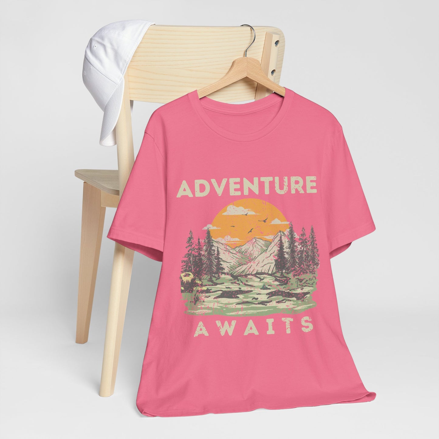 Adventure Awaits Shirt, Hiking Graphic Tee, Outdoor Nature Shirt, Mountain Sunset Tee, Camping Shirt, National Park Shirt, Travel Tee