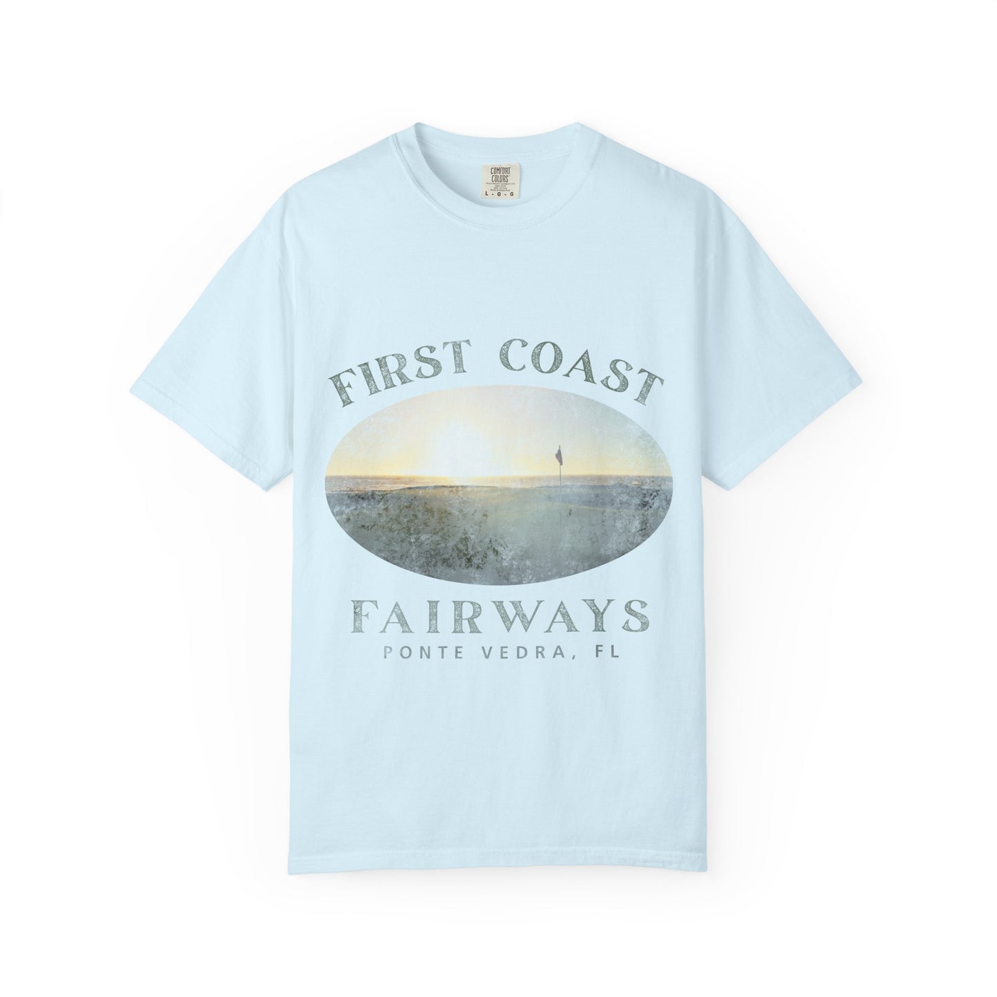 Sunset Coast Fairways Shirt, Coastal Golf Shirt, Beach Golf Tee, Golf Vacation T-Shirt, Golf Lover Gift, Coastal Lifestyle Apparel