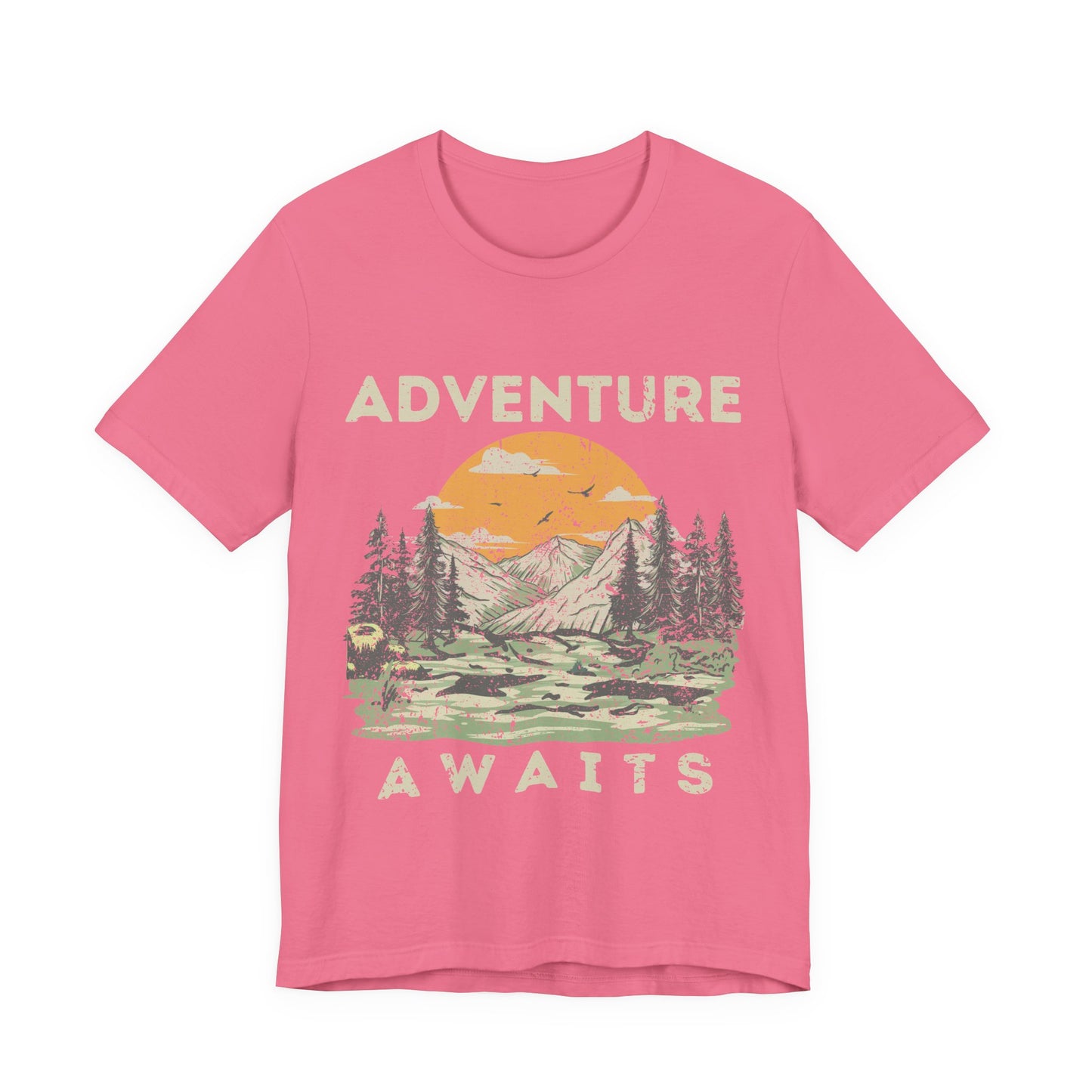 Adventure Awaits Shirt, Hiking Graphic Tee, Outdoor Nature Shirt, Mountain Sunset Tee, Camping Shirt, National Park Shirt, Travel Tee