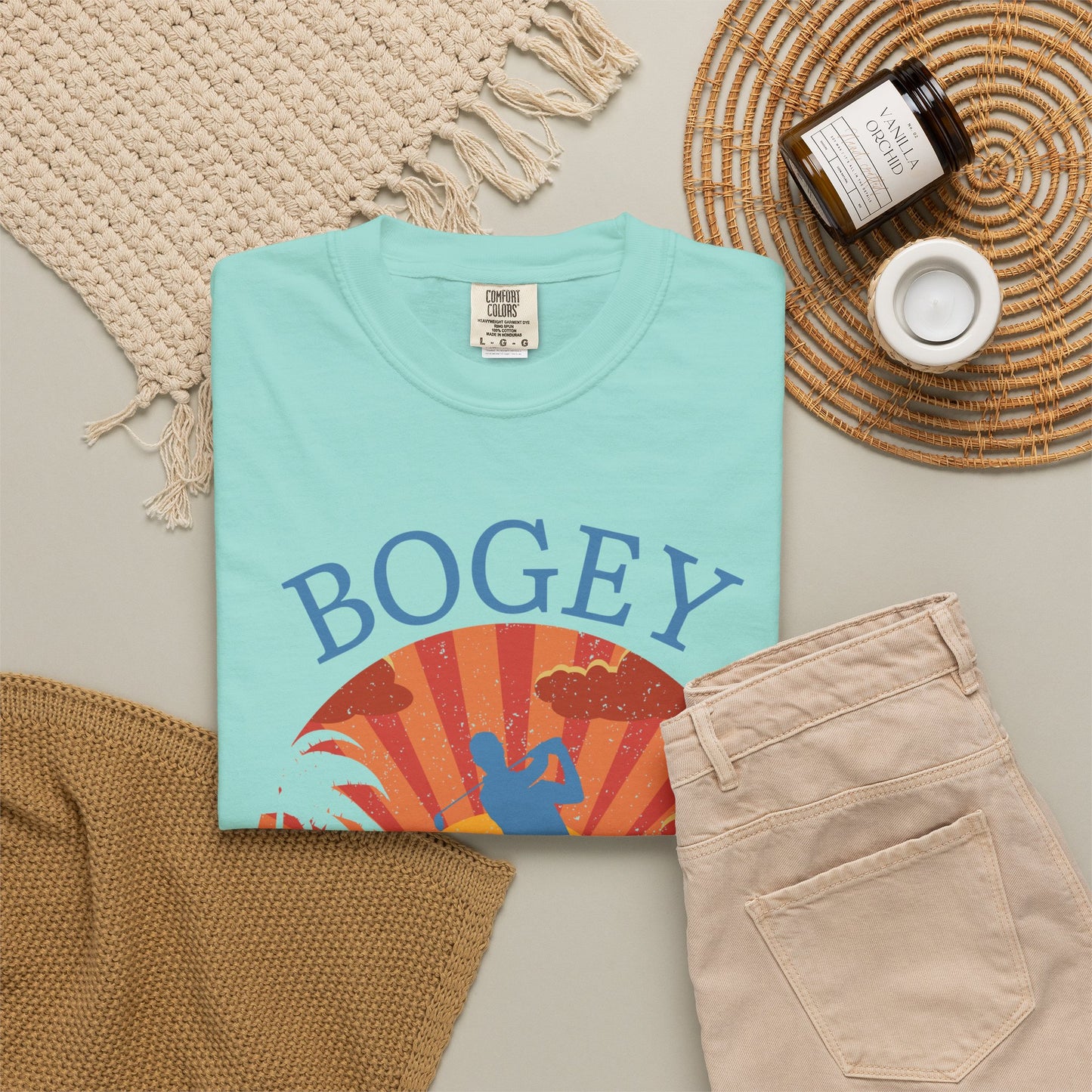 Bogey Beach Club Shirt, Funny Golf Shirt, Coastal Golf Tee, Golf Vacation T-Shirt, Beach Golfer Gift, Golf Lifestyle Apparel