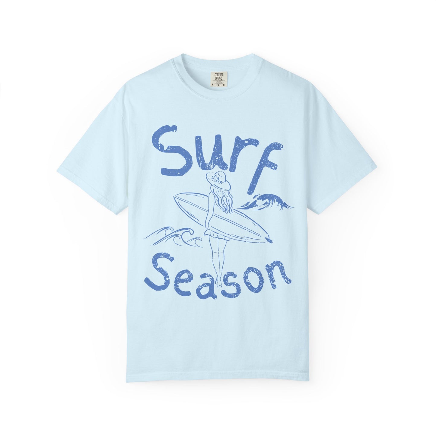 Surf Season Shirt, Beach Graphic Tee, Coastal Summer Shirt, Surfer Girl T-Shirt, Ocean Lover Gift, Beach Vacation Tee