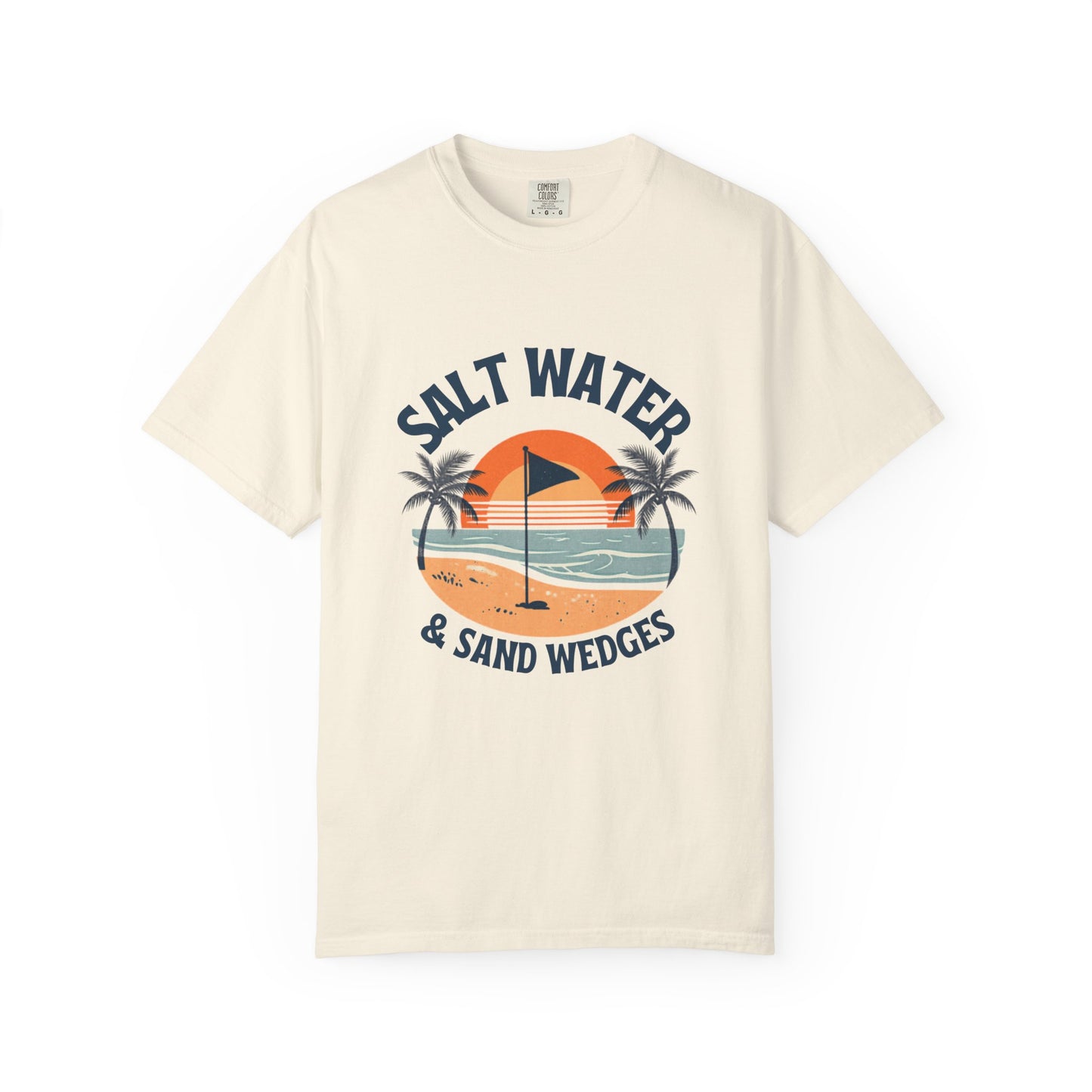 Salt Water & Tee Times Shirt, Coastal Golf Shirt, Beach Golf Tee, Golf Vacation Tee, Golf Lover Gift, Coastal Apparel, Summer Golf Shirt