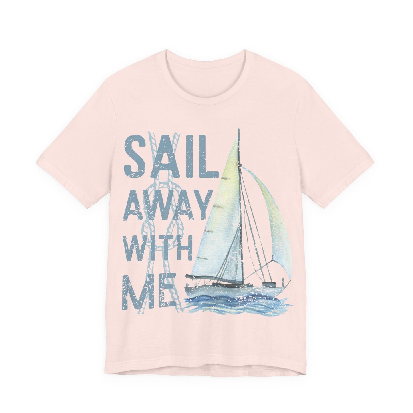 Sail Away With Me Shirt, Coastal Sailboat Tee, Nautical Graphic Tee, Coastal Summer Shirt, Ocean Lover Gift, Retro Beach T-Shirt