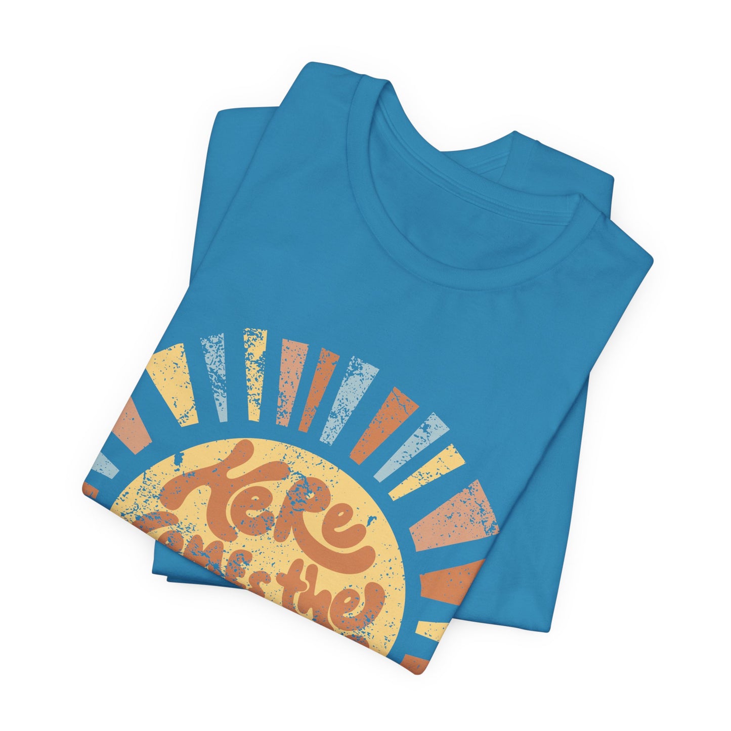Here Comes the Sun Shirt, Retro Summer Tee, Vintage Sunshine Shirt, 4th of July Shirt, Boho Summer Graphic Tee