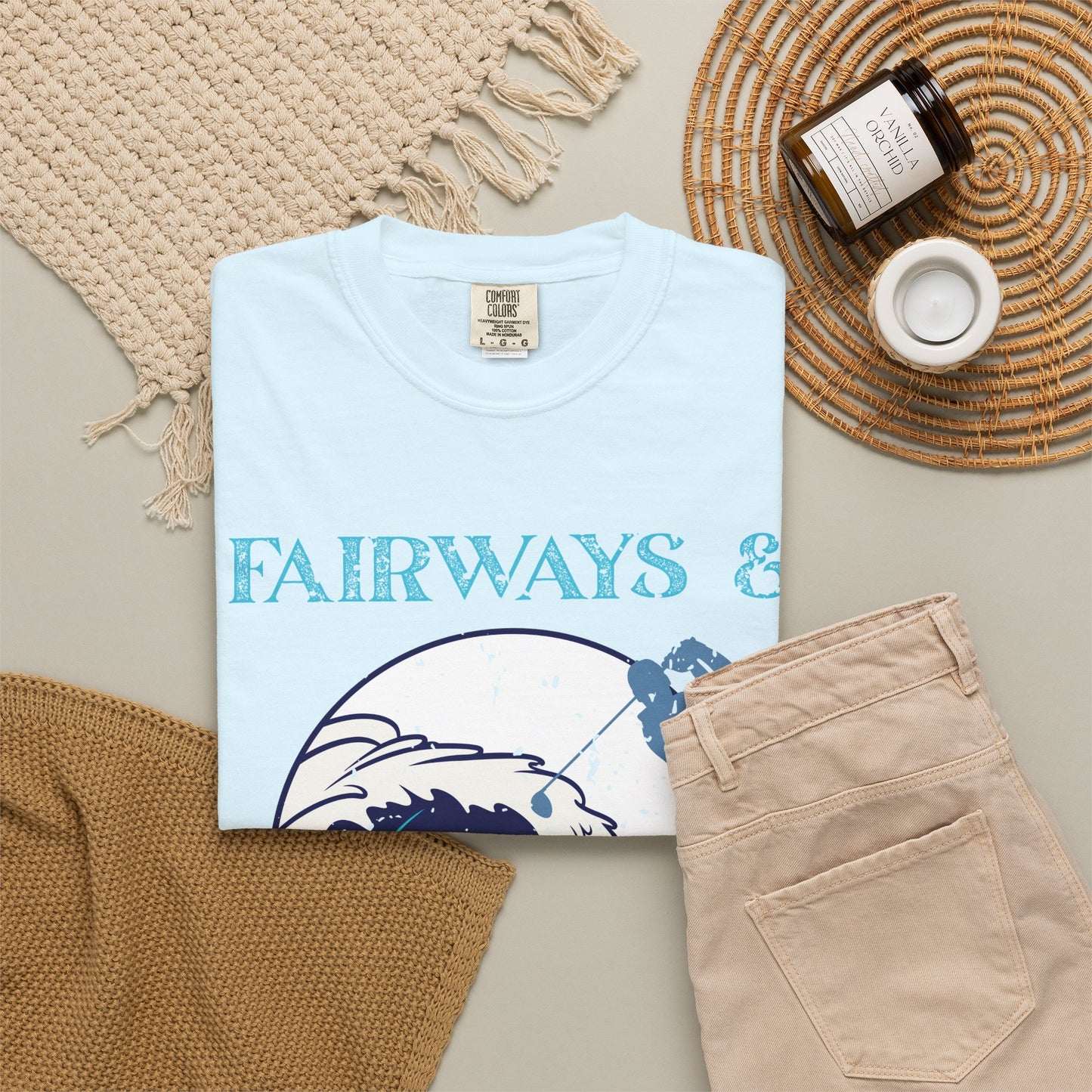 Fairways & Salt Spray Shirt, Coastal Golf Tee, Beach Golf Shirt, Golf Vacation T-Shirt, Ocean Golf Graphic Tee, Golfer Gift