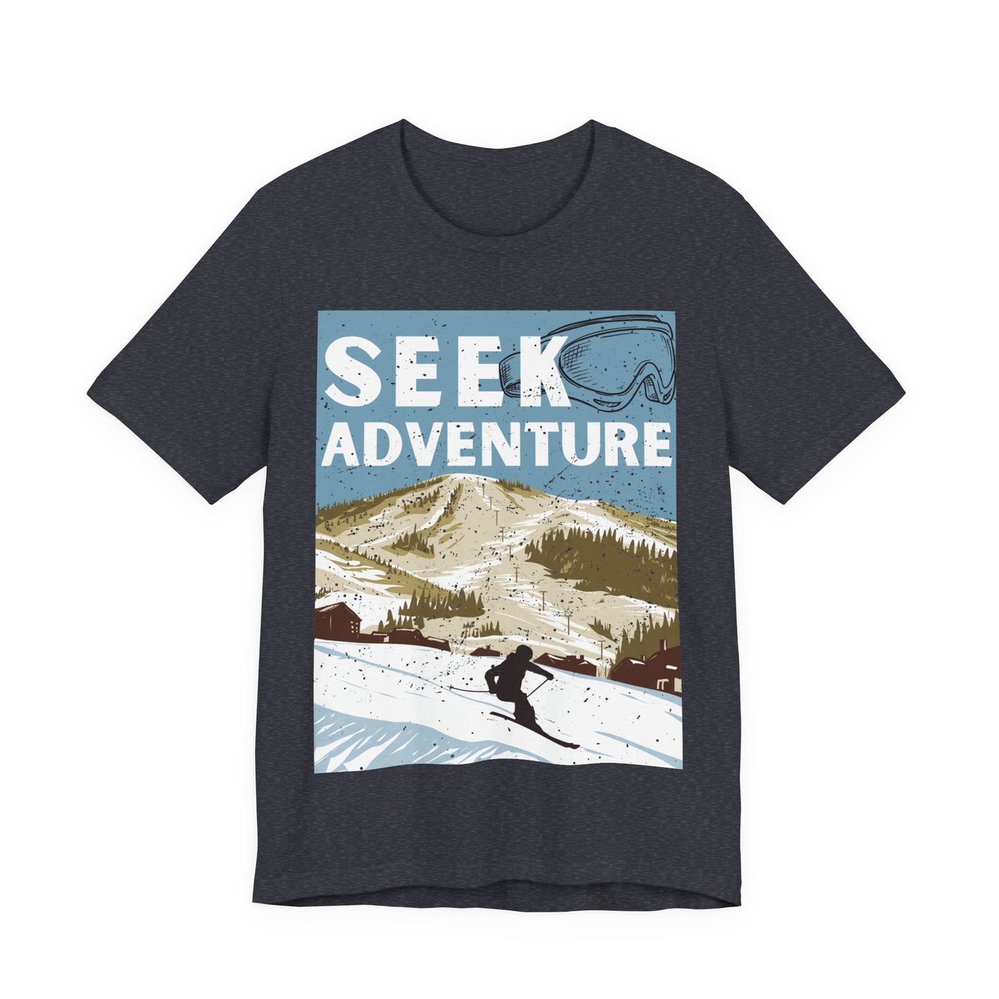 Seek Adventure Shirt, Ski Graphic Tee, Winter Mountain Shirt, Snowboarding Tee, Ski Trip Shirt, Outdoor Adventure Shirt, Travel Tee