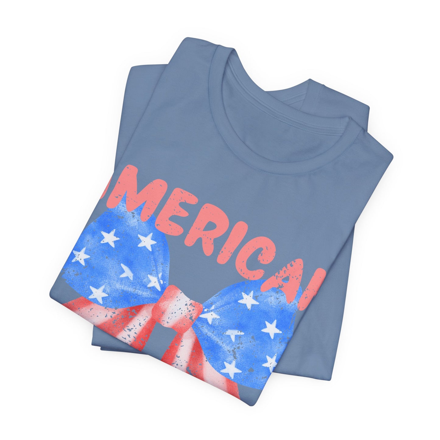 American Sweetheart Shirt, Patriotic Bow Tee, 4th of July Shirt for Women, Americana Tee, Cute USA Graphic T-Shirt, Retro July 4th Top