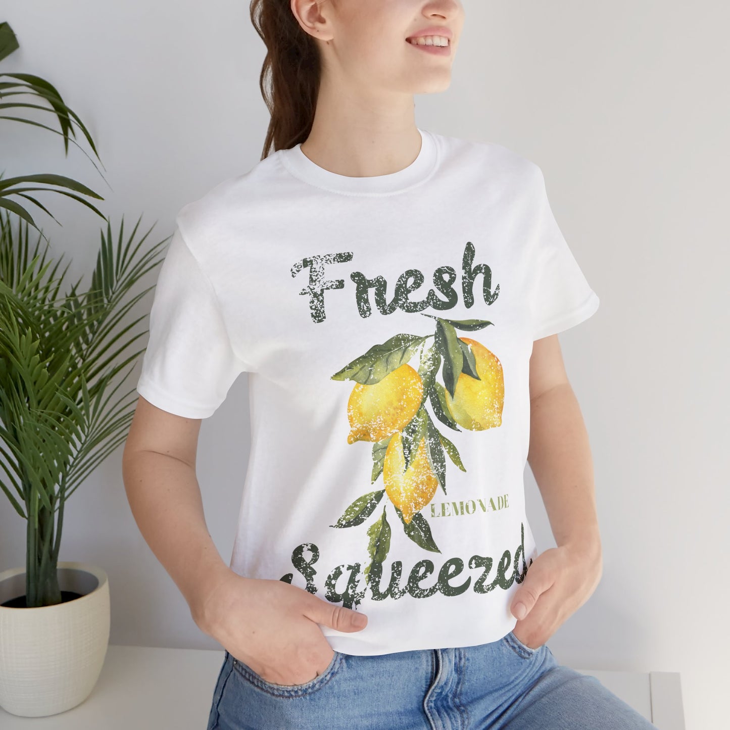 Fresh Squeezed Lemon Shirt, Lemon Graphic Tee, Cute Summer Citrus Shirt, Lemon Lover Gift, Retro Fruit Graphic T-Shirt