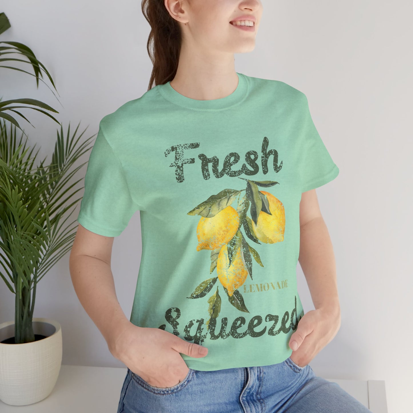 Fresh Squeezed Lemon Shirt, Lemon Graphic Tee, Cute Summer Citrus Shirt, Lemon Lover Gift, Retro Fruit Graphic T-Shirt