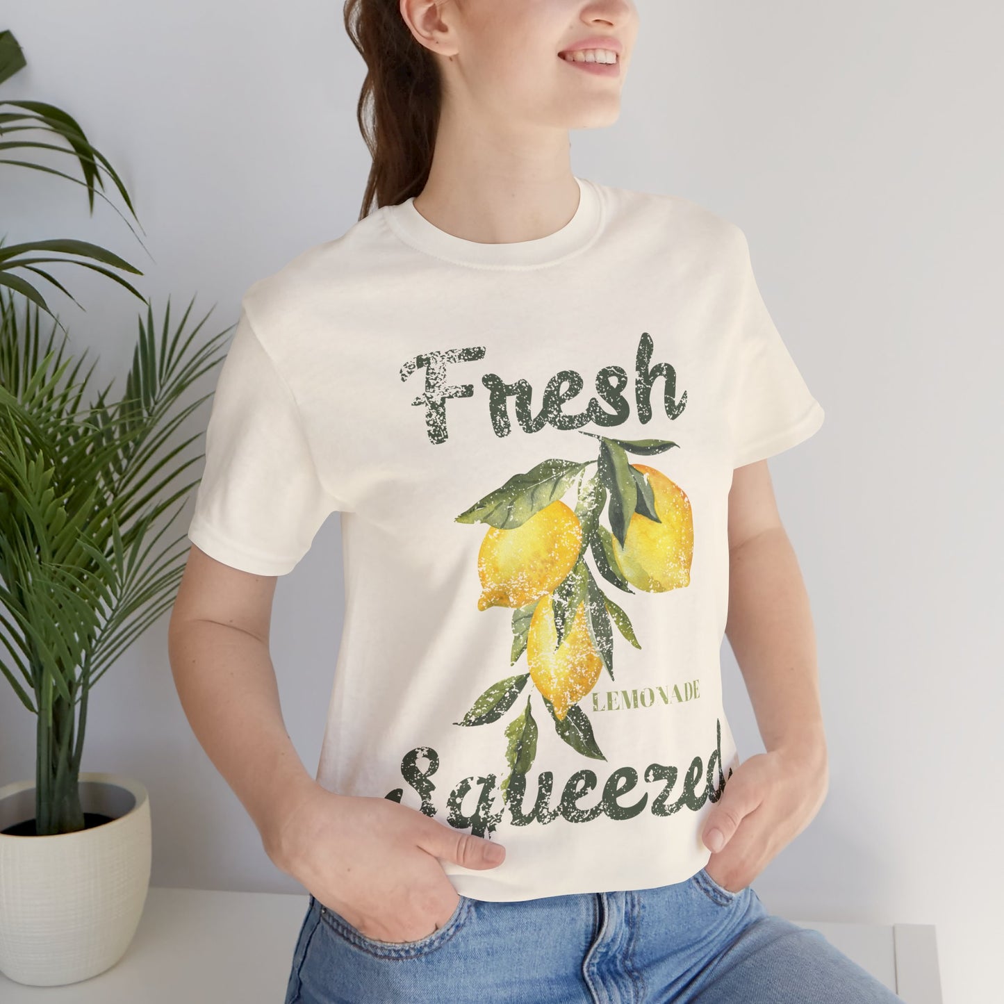 Fresh Squeezed Lemon Shirt, Lemon Graphic Tee, Cute Summer Citrus Shirt, Lemon Lover Gift, Retro Fruit Graphic T-Shirt