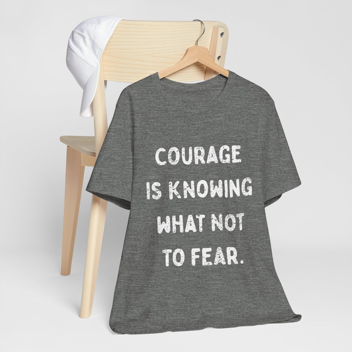 Courage Quote Shirt, Inspirational Graphic Tee, Motivational Shirt, Positive Mindset Tee, Self Growth Shirt, Minimalist Quote T-Shirt
