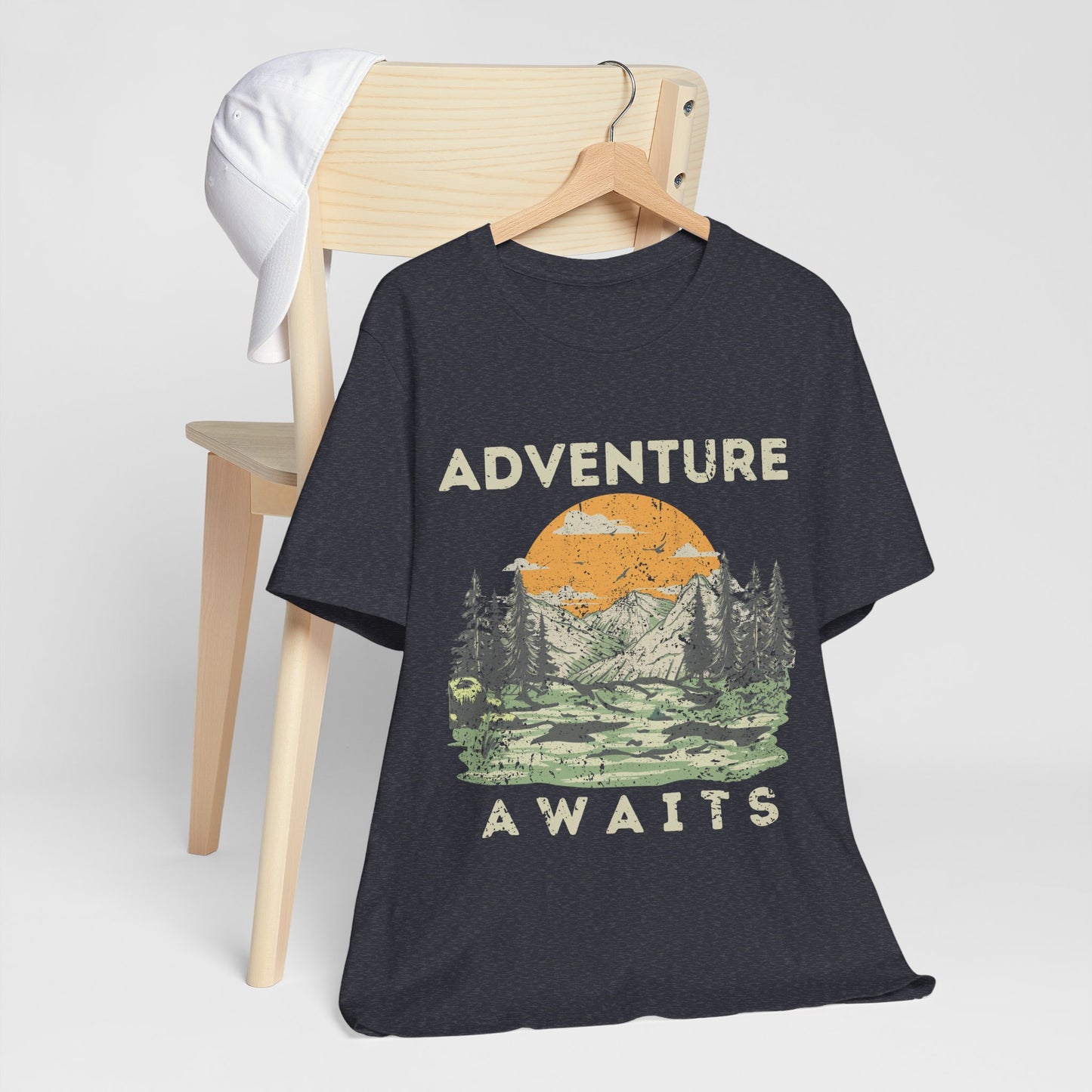 Adventure Awaits Shirt, Hiking Graphic Tee, Outdoor Nature Shirt, Mountain Sunset Tee, Camping Shirt, National Park Shirt, Travel Tee