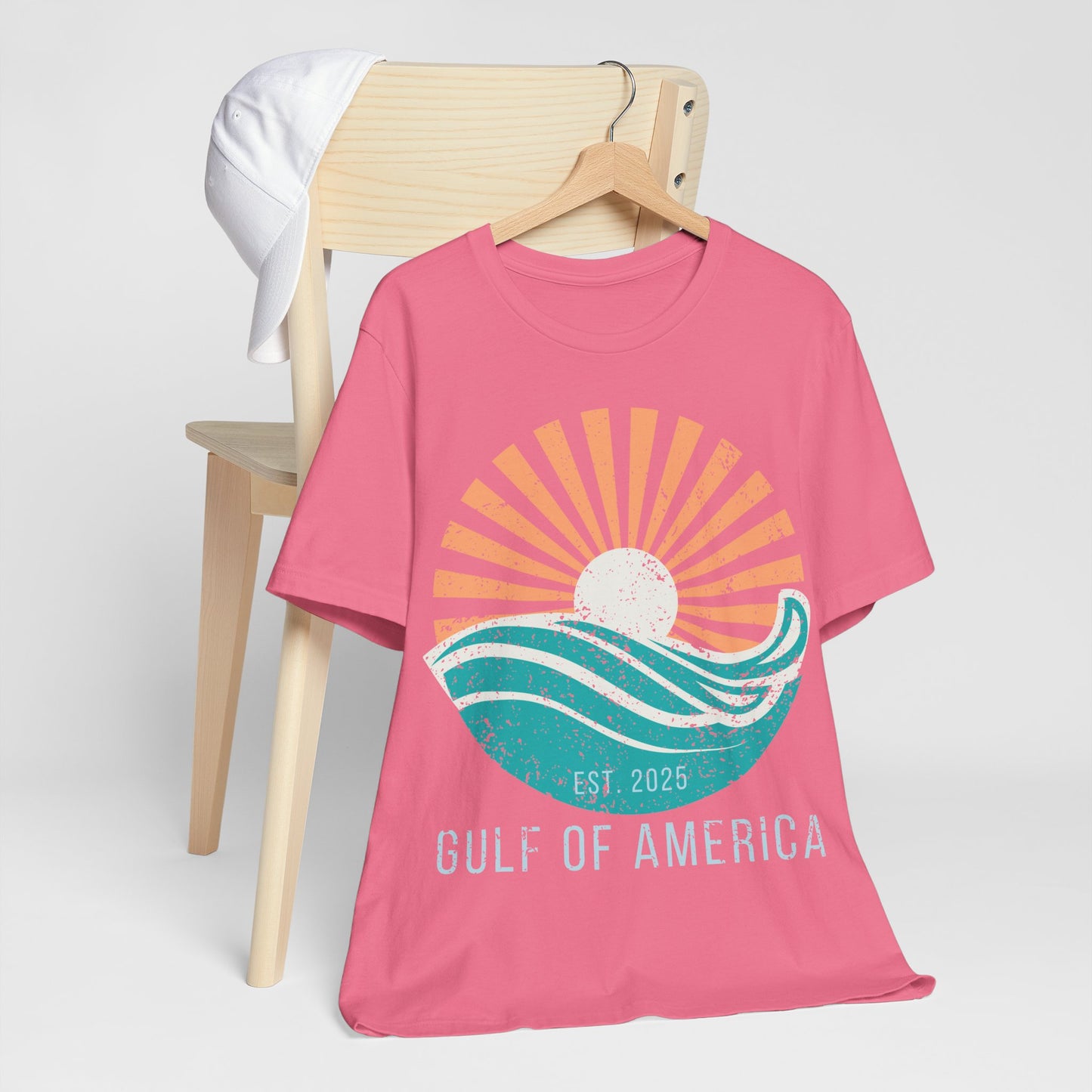 Gulf of America Shirt, Retro Beach Sunset Tee, Coastal Vacation Shirt, Vintage Ocean Graphic Tee, Gulf Coast Shirt, Summer Beach Shirt