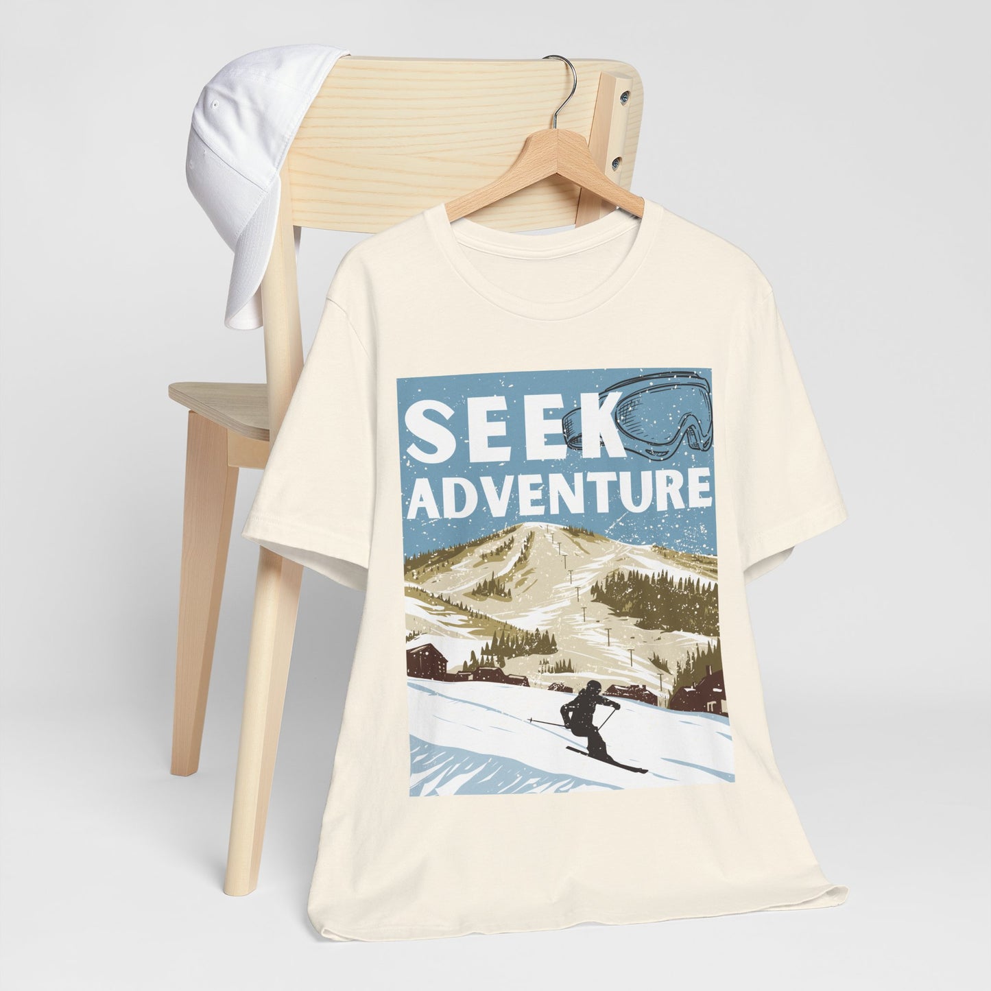 Seek Adventure Shirt, Ski Graphic Tee, Winter Mountain Shirt, Snowboarding Tee, Ski Trip Shirt, Outdoor Adventure Shirt, Travel Tee