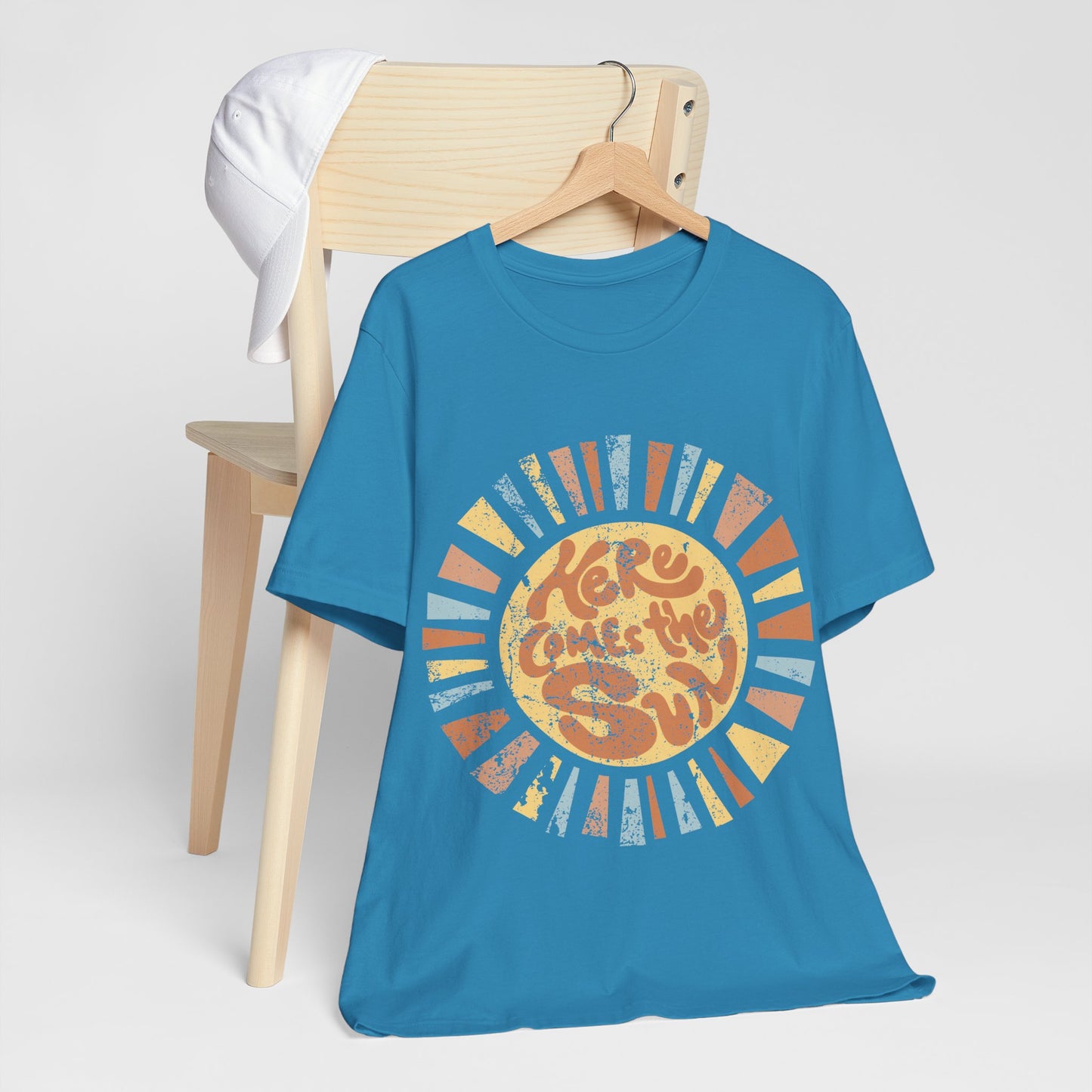Here Comes the Sun Shirt, Retro Summer Tee, Vintage Sunshine Shirt, 4th of July Shirt, Boho Summer Graphic Tee