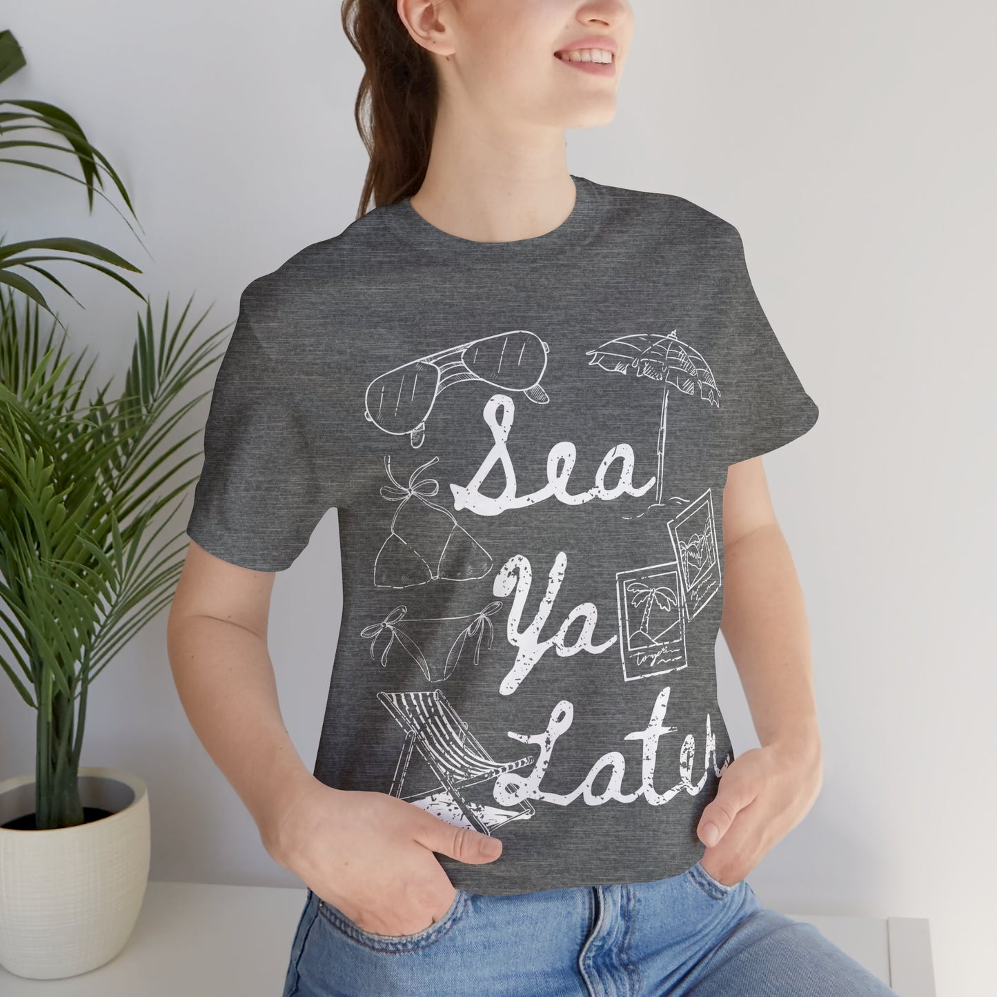 Sea Ya Later Shirt, Beach Vacation Tee, Coastal Summer Shirt, Ocean Graphic Tee, Cute Beach Shirt, Summer Vacation Outfit