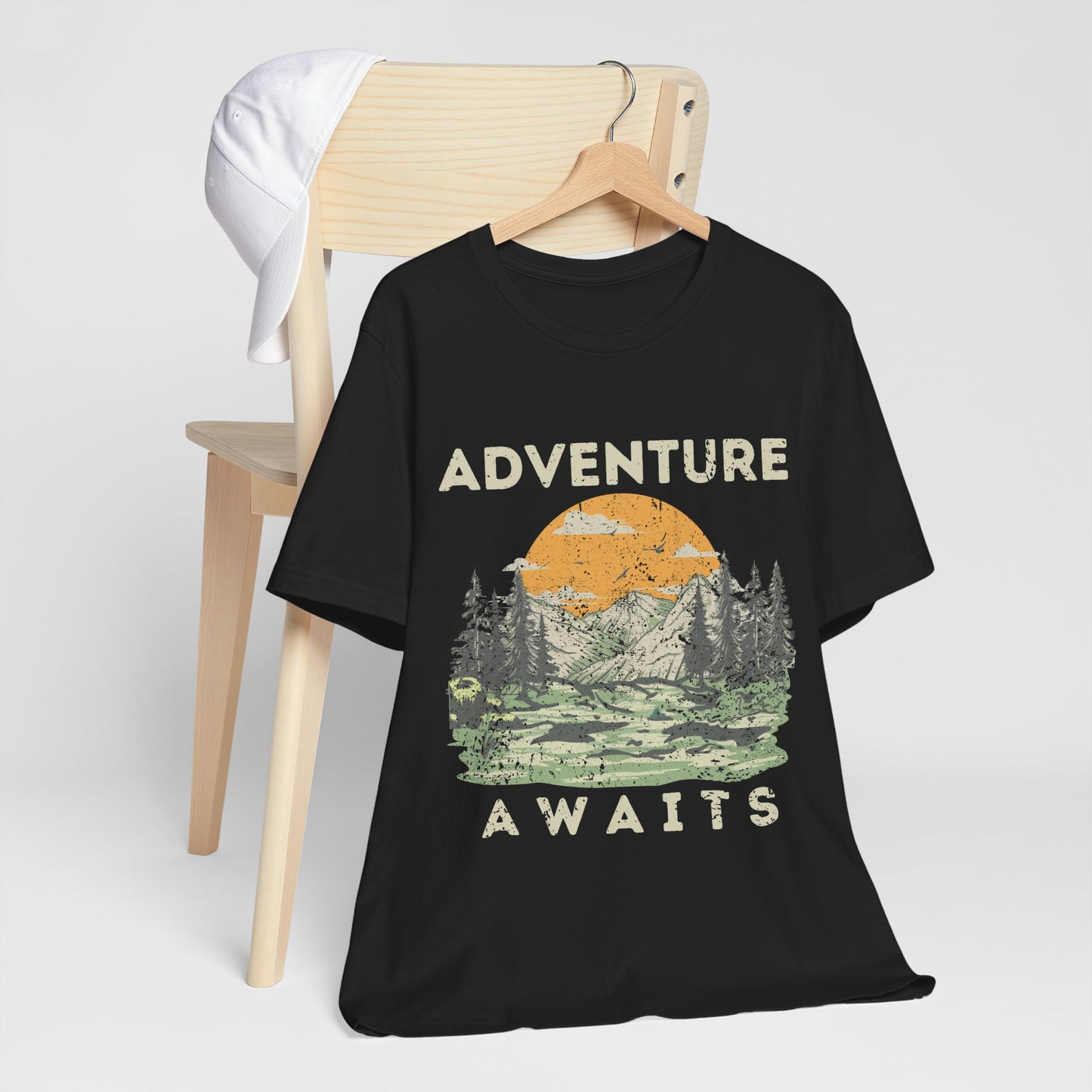 Adventure Awaits Shirt, Hiking Graphic Tee, Outdoor Nature Shirt, Mountain Sunset Tee, Camping Shirt, National Park Shirt, Travel Tee