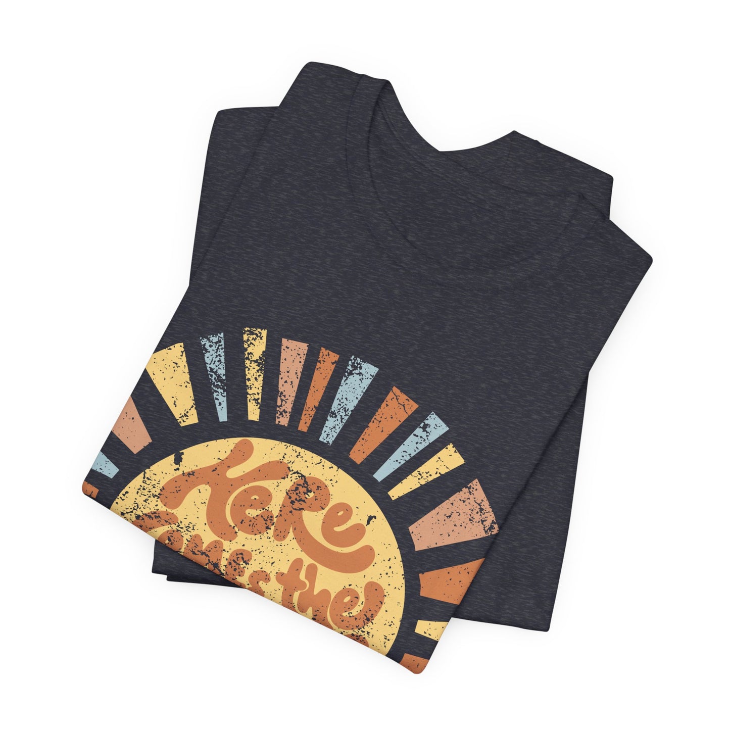 Here Comes the Sun Shirt, Retro Summer Tee, Vintage Sunshine Shirt, 4th of July Shirt, Boho Summer Graphic Tee