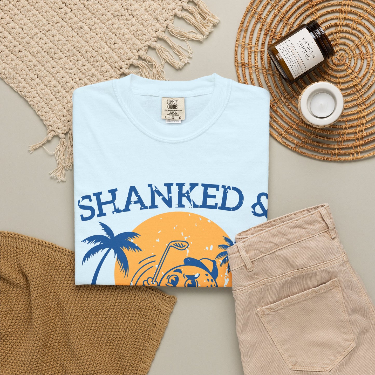 Shanked & Sunburned Shirt, Funny Golf Shirt, Golf Vacation Tee, Beach Golf T-Shirt, Golfer Gift, Coastal Golf Apparel