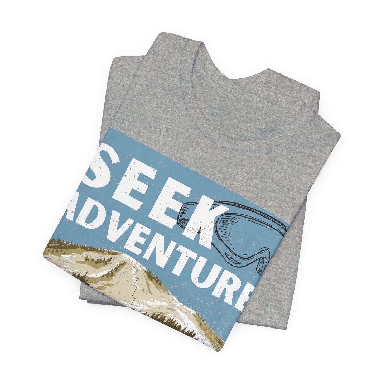 Seek Adventure Shirt, Ski Graphic Tee, Winter Mountain Shirt, Snowboarding Tee, Ski Trip Shirt, Outdoor Adventure Shirt, Travel Tee