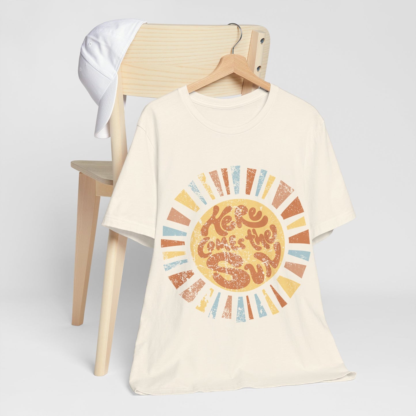 Here Comes the Sun Shirt, Retro Summer Tee, Vintage Sunshine Shirt, 4th of July Shirt, Boho Summer Graphic Tee