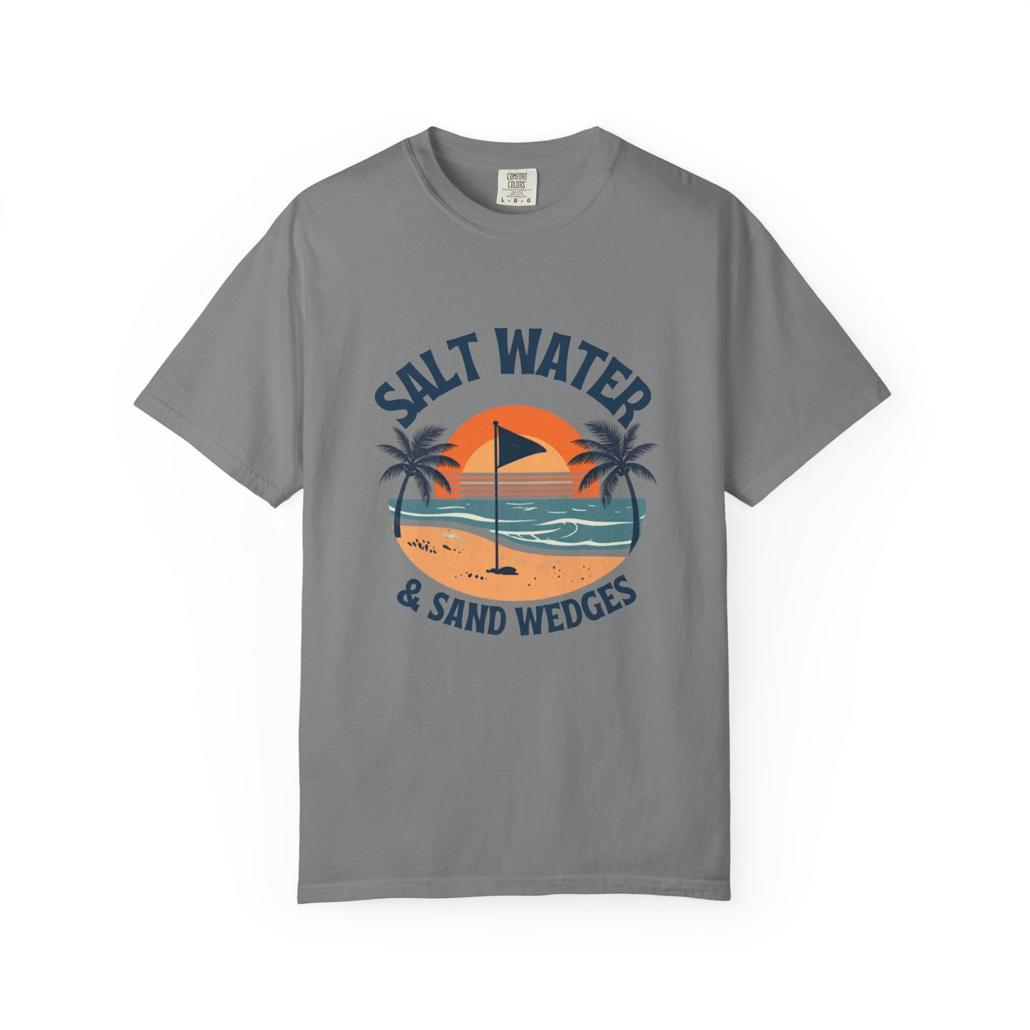Salt Water & Tee Times Shirt, Coastal Golf Shirt, Beach Golf Tee, Golf Vacation Tee, Golf Lover Gift, Coastal Apparel, Summer Golf Shirt