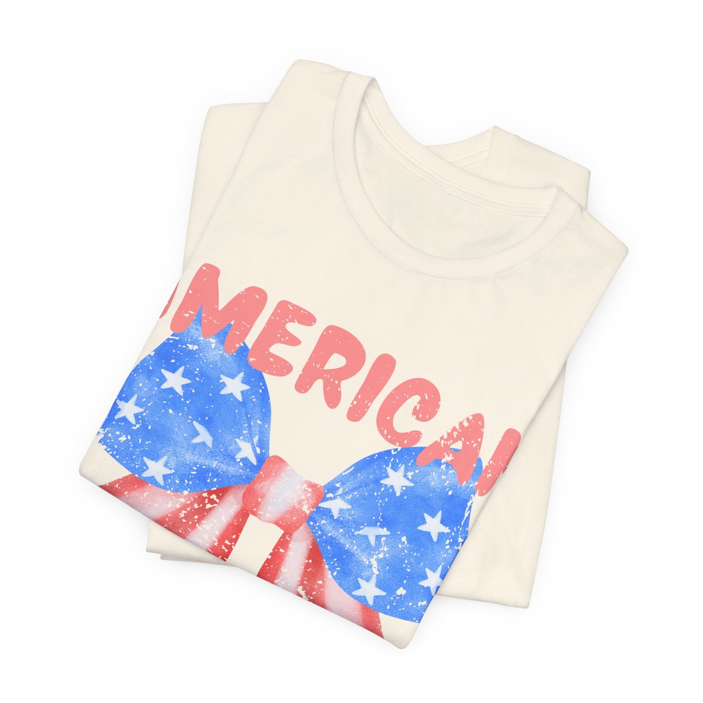 American Sweetheart Shirt, Patriotic Bow Tee, 4th of July Shirt for Women, Americana Tee, Cute USA Graphic T-Shirt, Retro July 4th Top