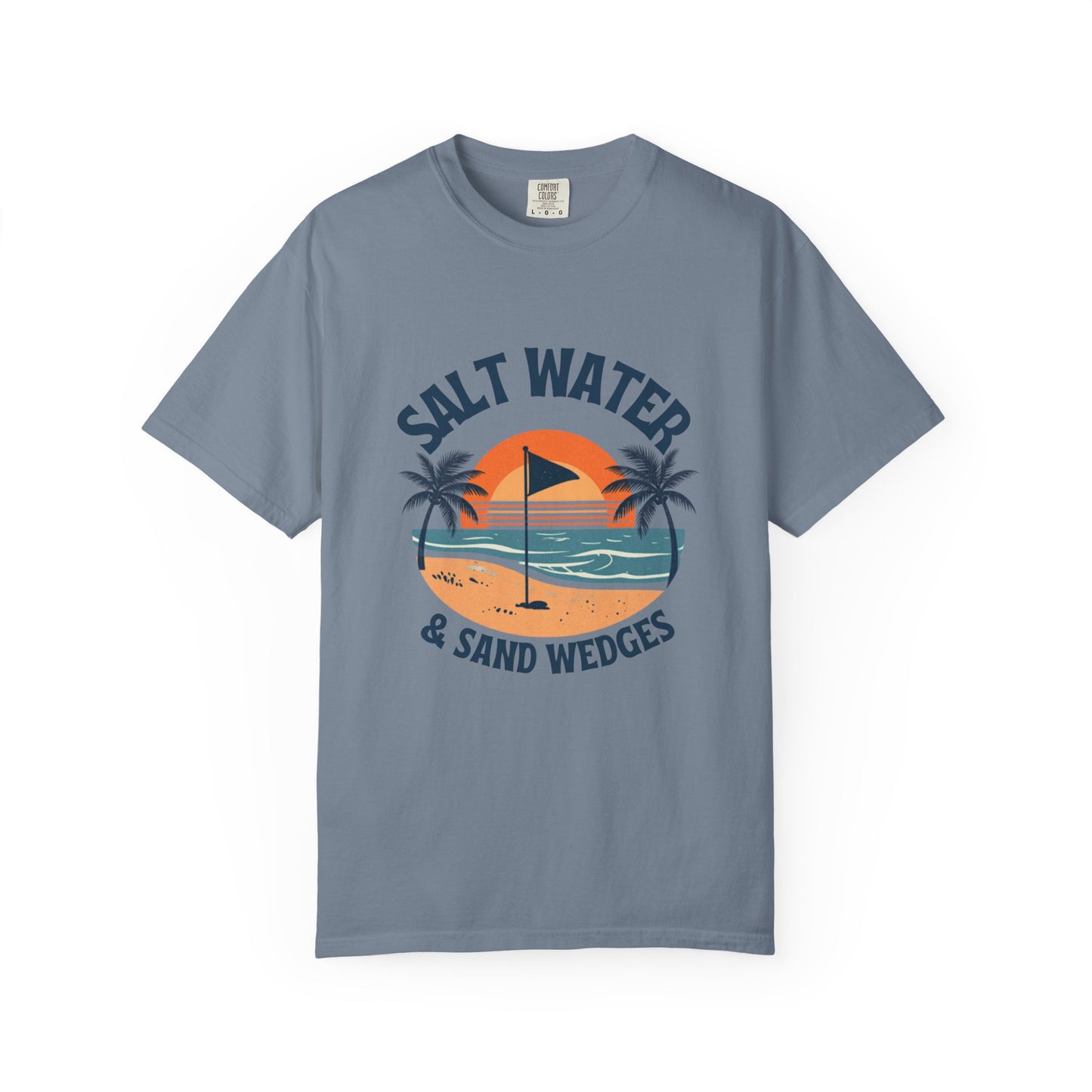 Salt Water & Tee Times Shirt, Coastal Golf Shirt, Beach Golf Tee, Golf Vacation Tee, Golf Lover Gift, Coastal Apparel, Summer Golf Shirt