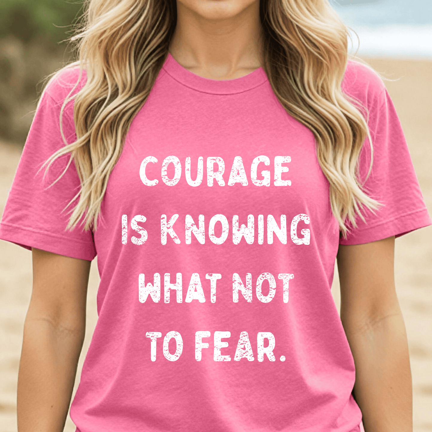 Courage Quote Shirt, Inspirational Graphic Tee, Motivational Shirt, Positive Mindset Tee, Self Growth Shirt, Minimalist Quote T-Shirt
