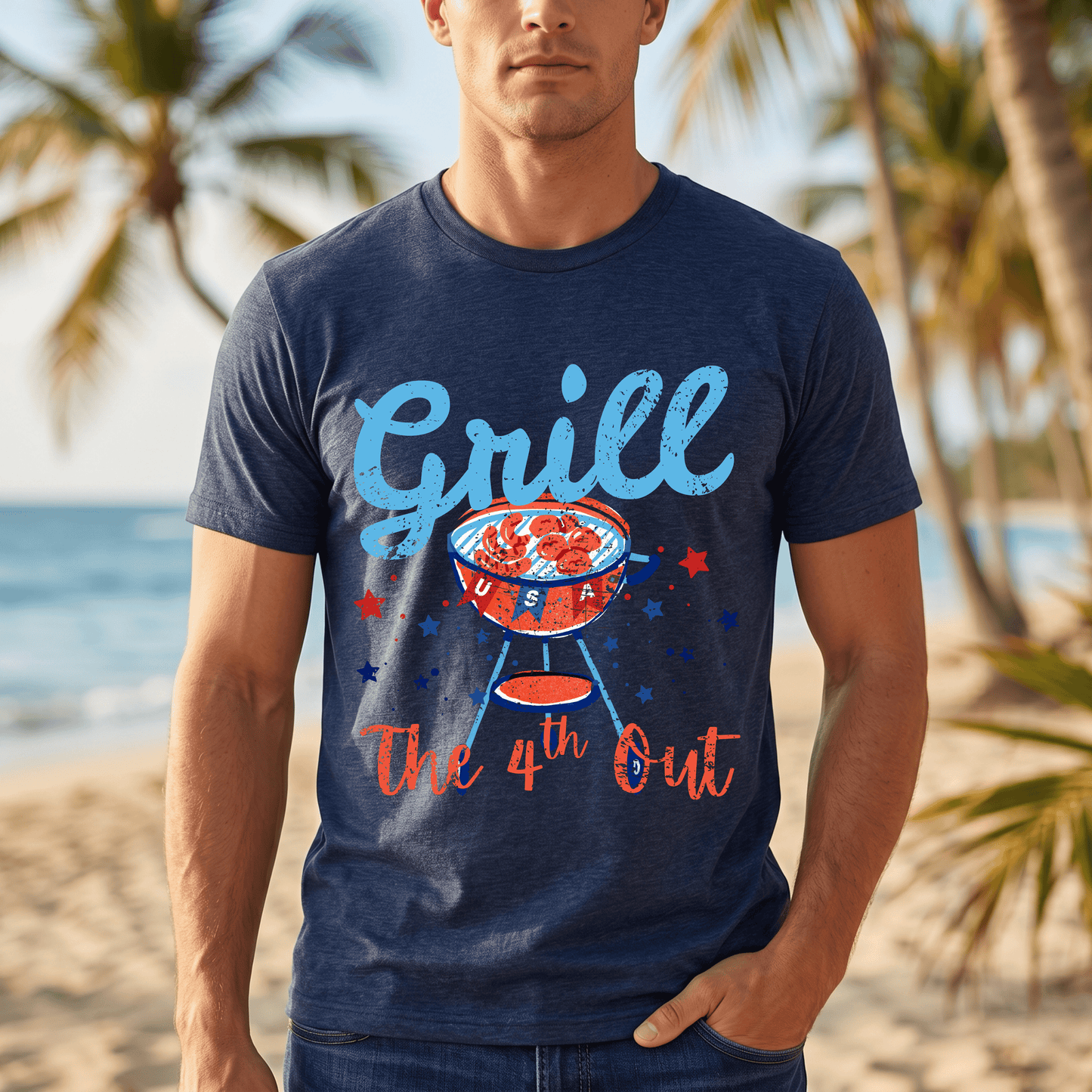 Grill the 4th Out T-shirt, Funny 4th of July BBQ Tee, Patriotic Grill Shirt, Independence Day T-Shirt, Summer Cookout Tee
