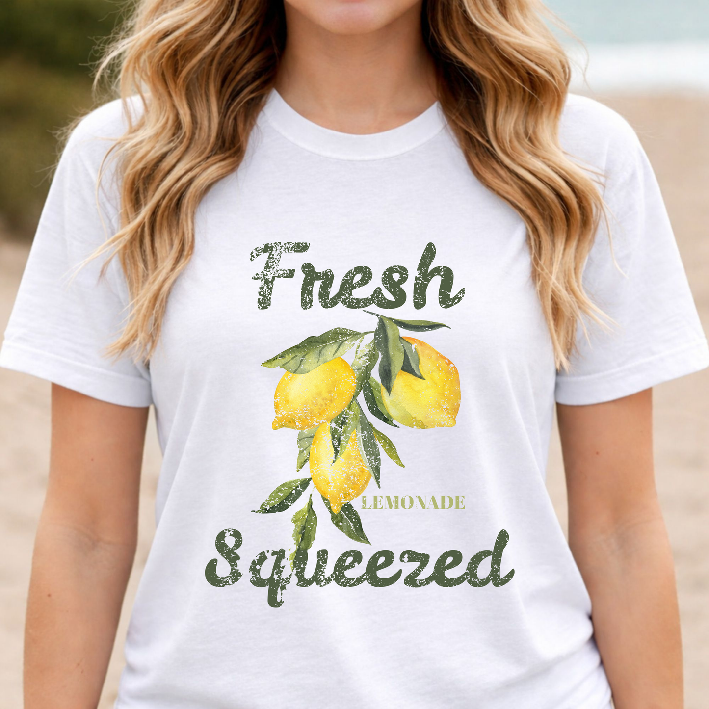 Fresh Squeezed Lemon Shirt, Lemon Graphic Tee, Cute Summer Citrus Shirt, Lemon Lover Gift, Retro Fruit Graphic T-Shirt