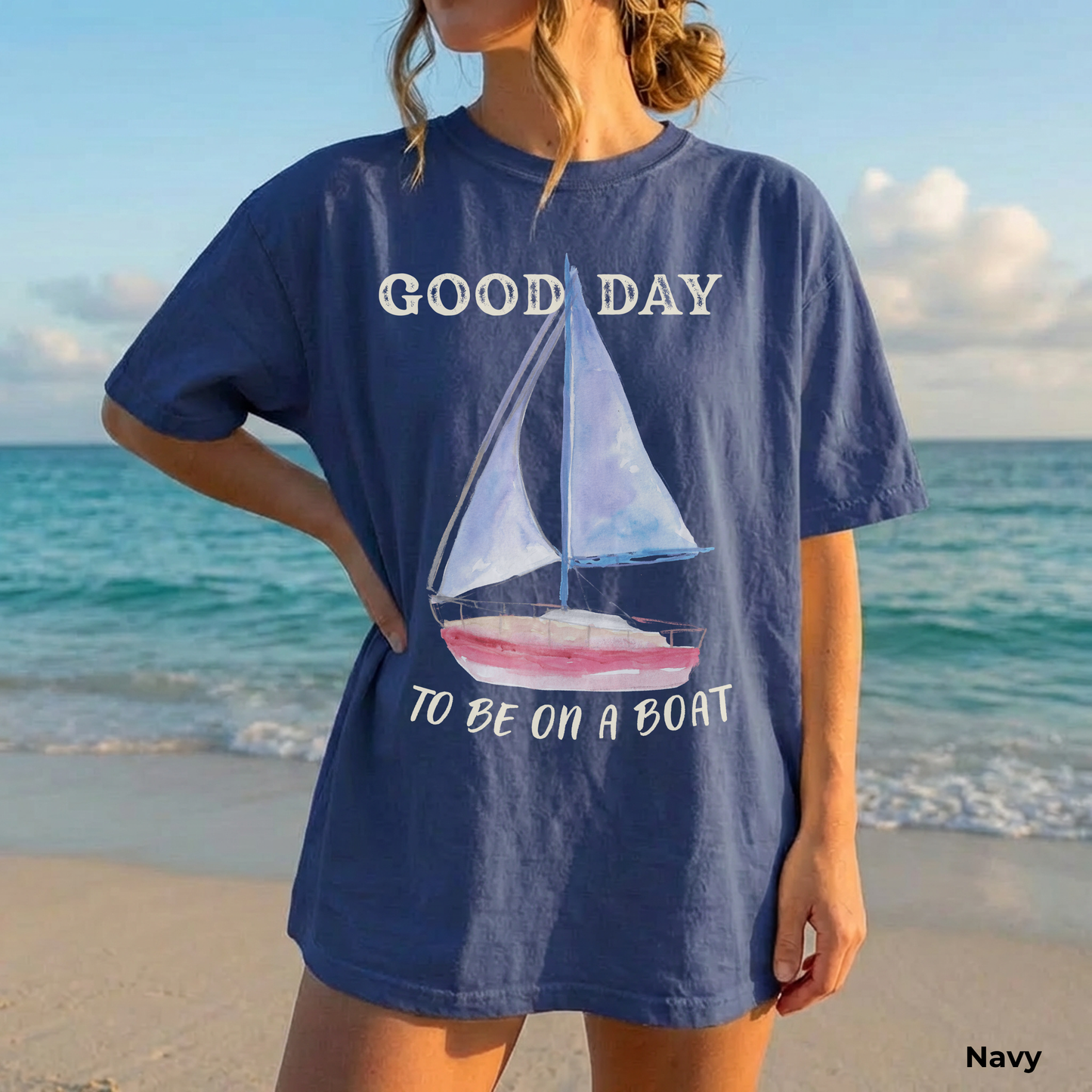 Good Day to Be on a Boat Shirt, Coastal Boat Tee, Lake Life Shirt, Beach Vacation T-Shirt, Nautical Summer Tee, Boat Lover Gift
