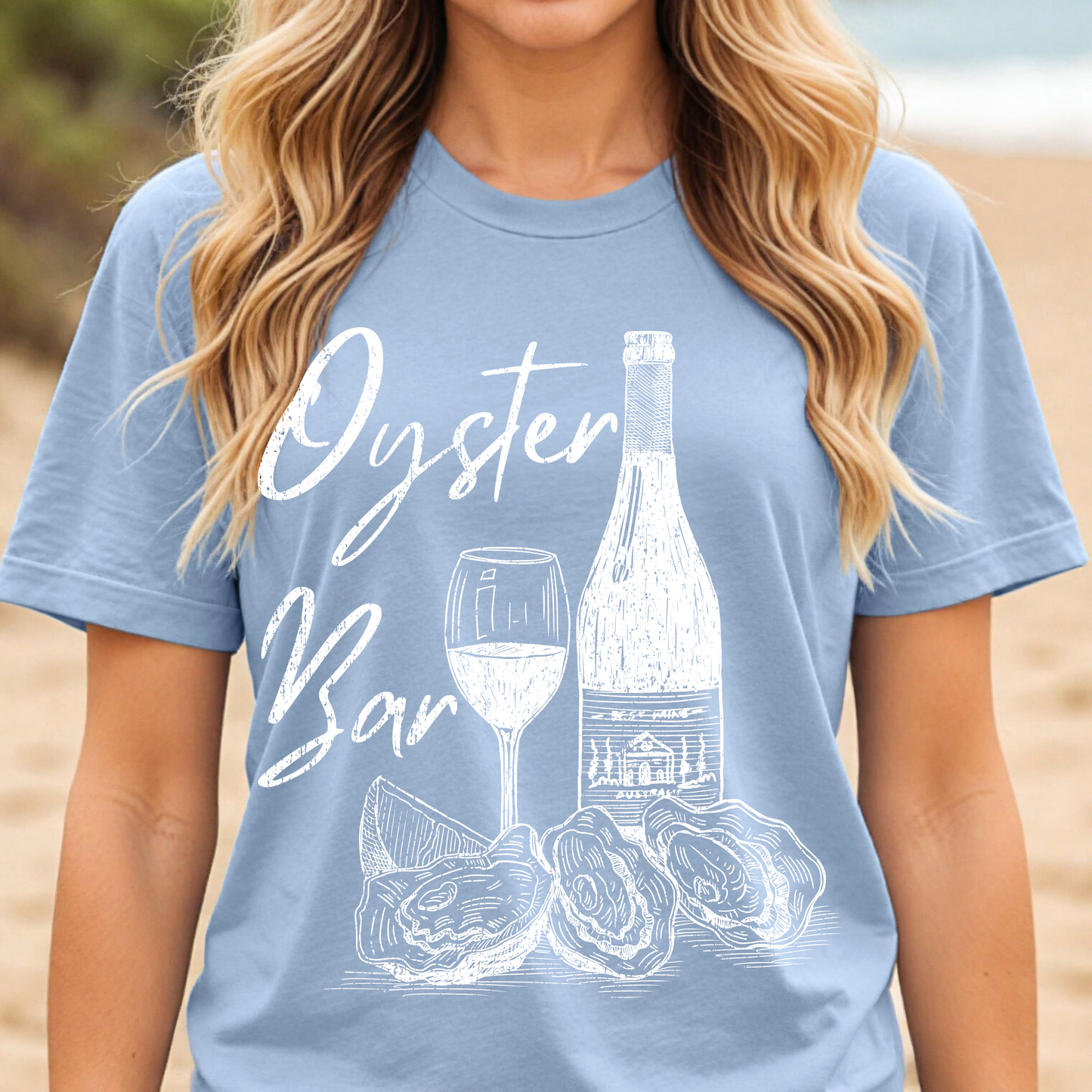 Oyster Bar Shirt, Coastal Grandma Tee, Beach Vacation Shirt, Seafood Lover Shirt, Coastal Chic Tee, Wine Lover Shirt, Summer Beach Tee