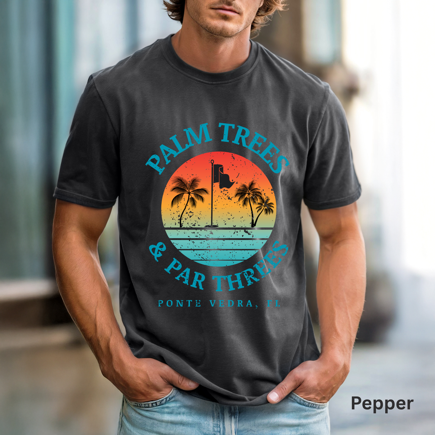 Ponte Vedra Beach, Saltwater & Sand Wedges Shirt, Beach Golf Tee, Golf Vacation T-Shirt, Coastal Lifestyle Apparel, Golfer Gift for Men