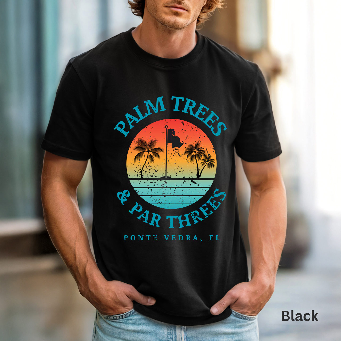 Ponte Vedra Beach, Saltwater & Sand Wedges Shirt, Beach Golf Tee, Golf Vacation T-Shirt, Coastal Lifestyle Apparel, Golfer Gift for Men