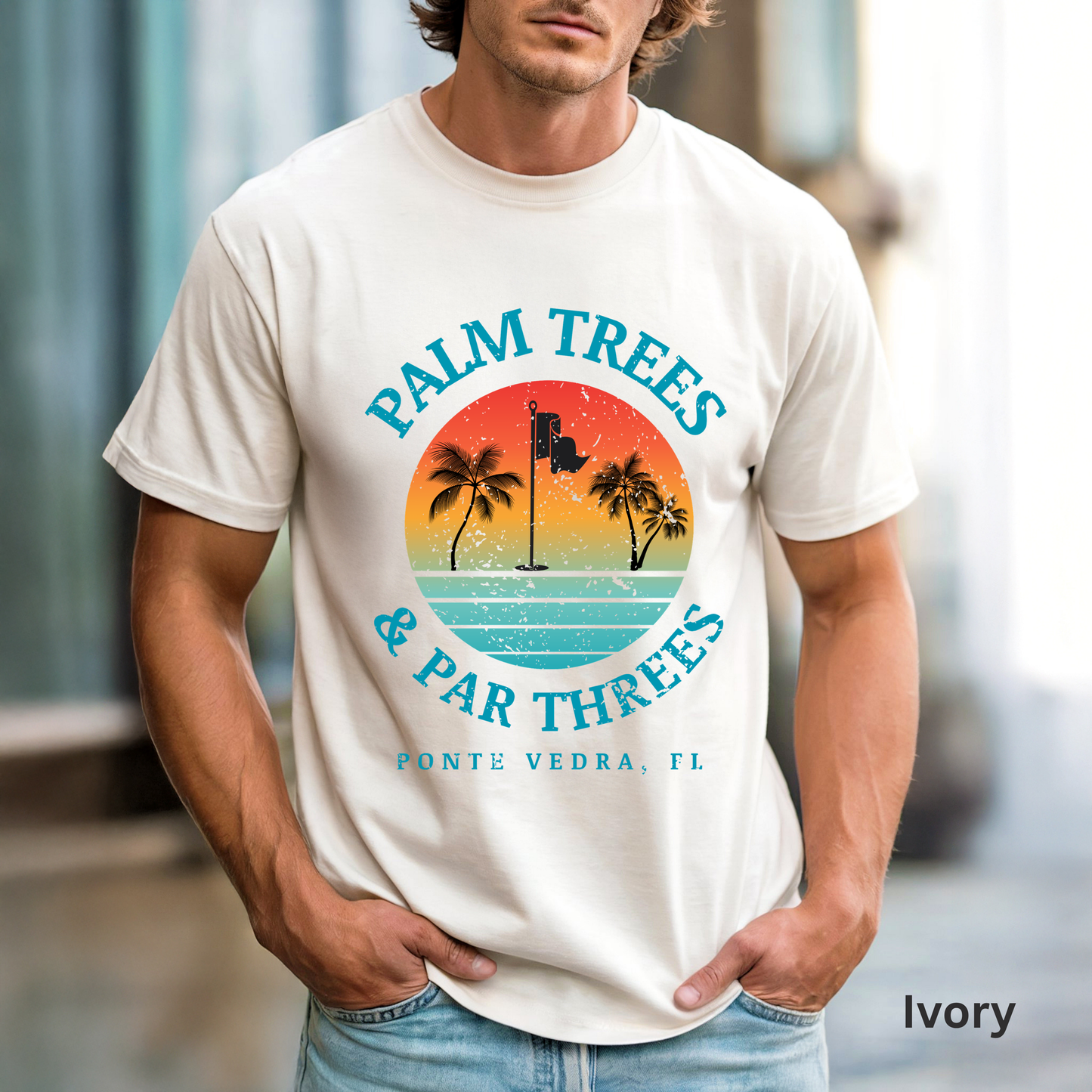 Ponte Vedra Beach, Saltwater & Sand Wedges Shirt, Beach Golf Tee, Golf Vacation T-Shirt, Coastal Lifestyle Apparel, Golfer Gift for Men